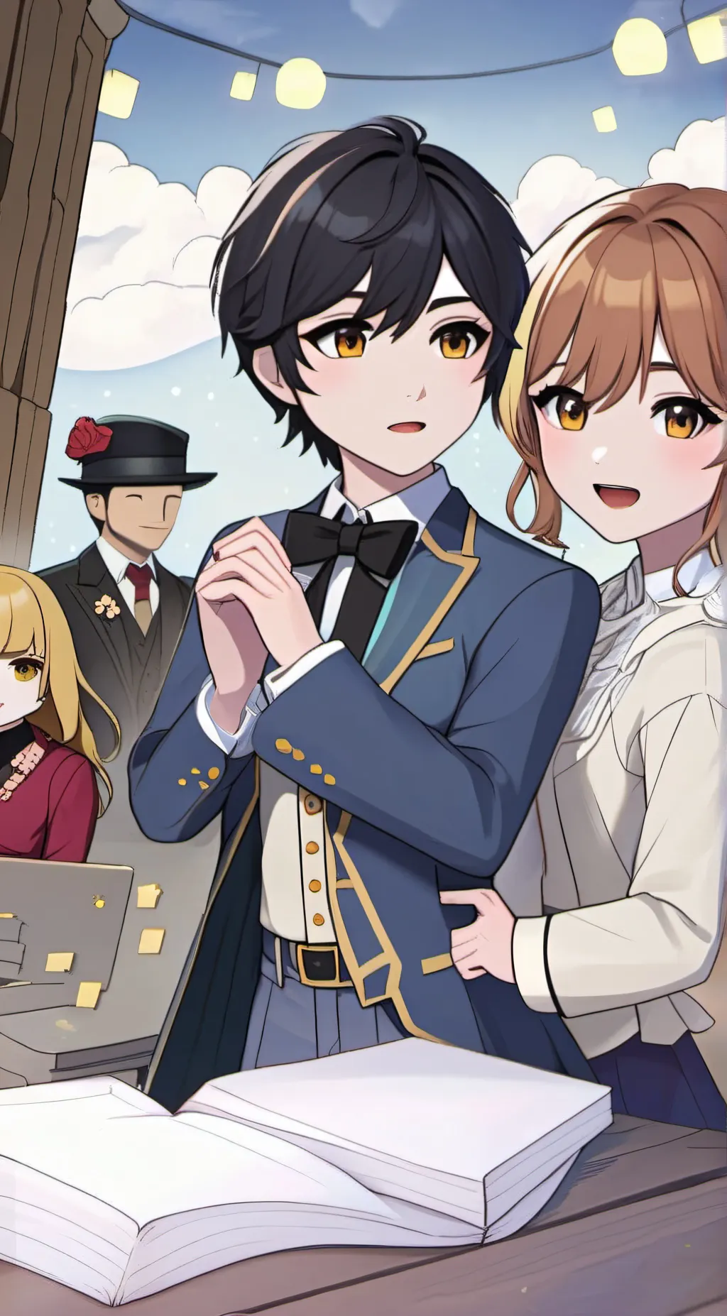 ai character: A speak to speech  background