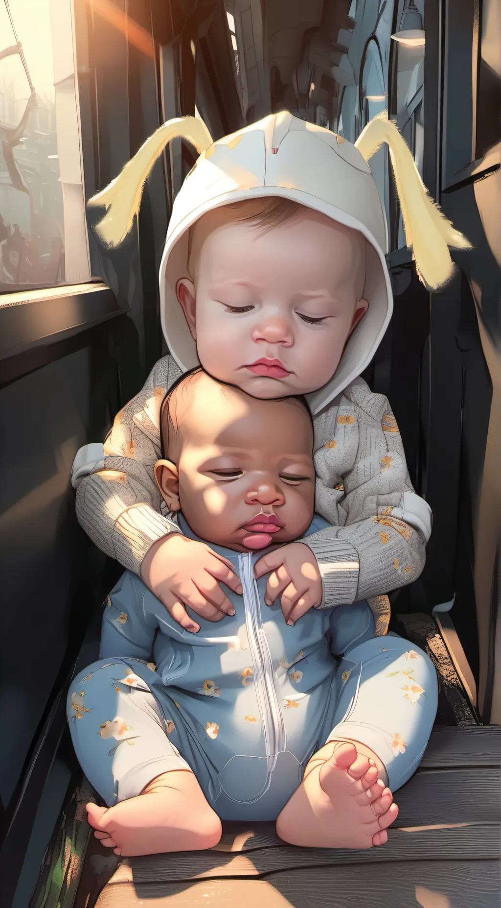 ai character: Max and Justin  background