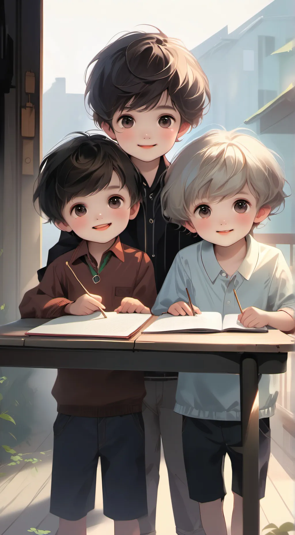 ai character: luke,michael, luca background