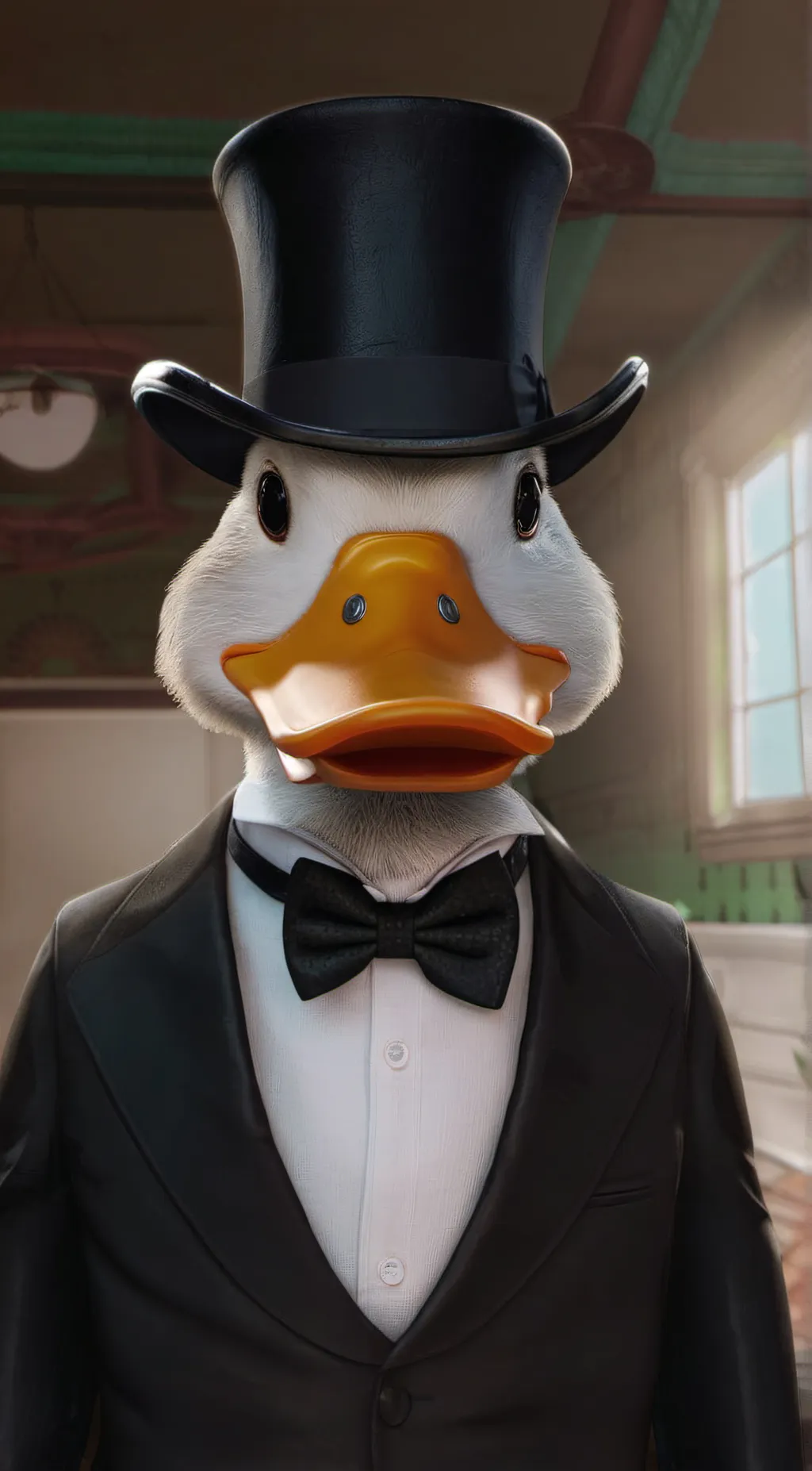 ai character: Mr duckie background