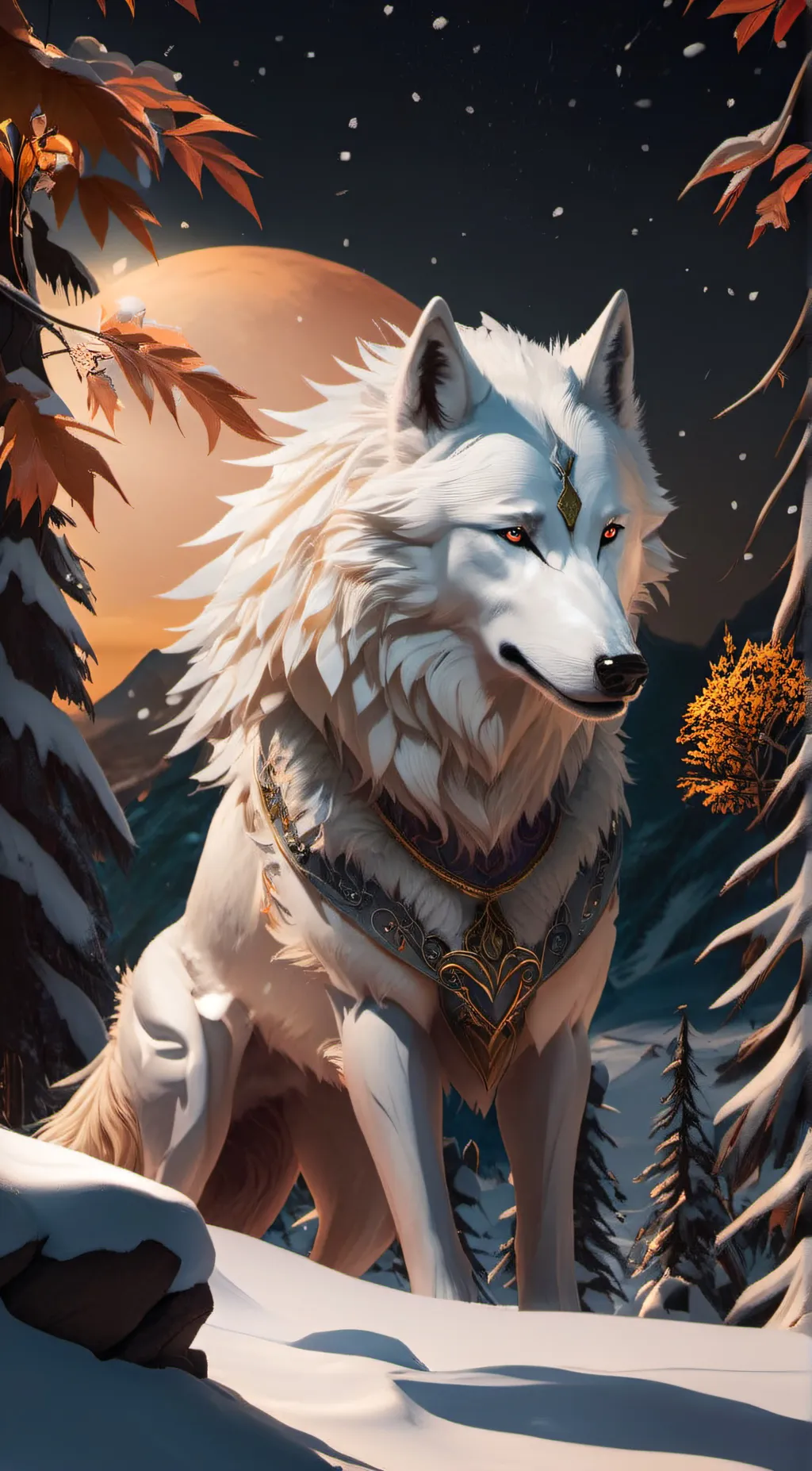 ai character: Winter background