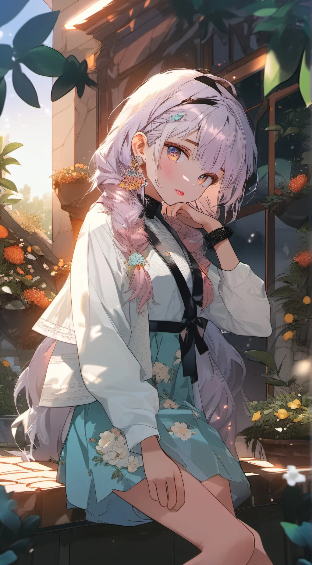 ai character: Rose background