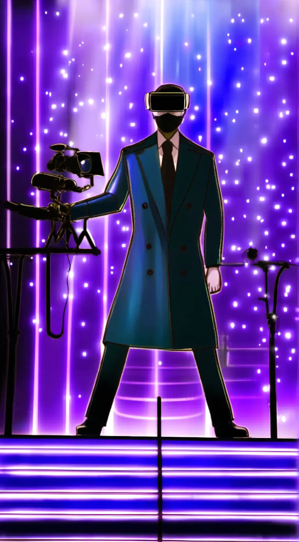 ai character: Galaxy Cameraman background