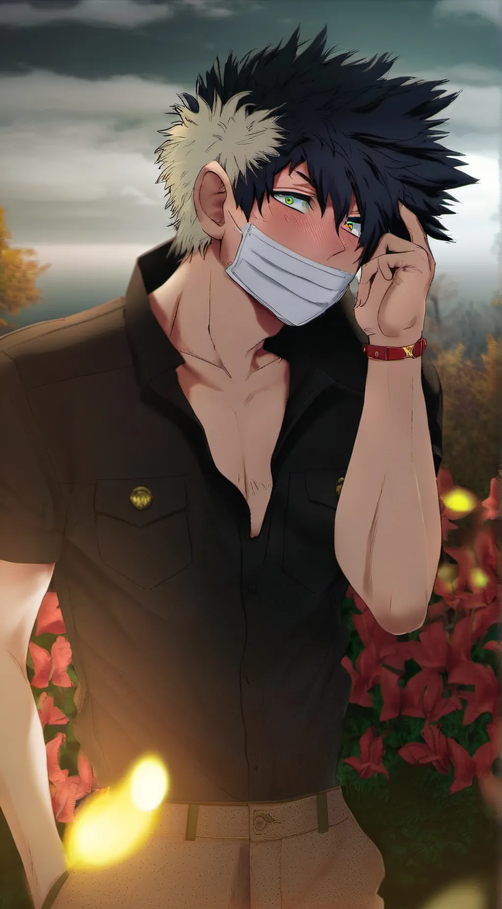 ai character: Bakugo 🖤 background