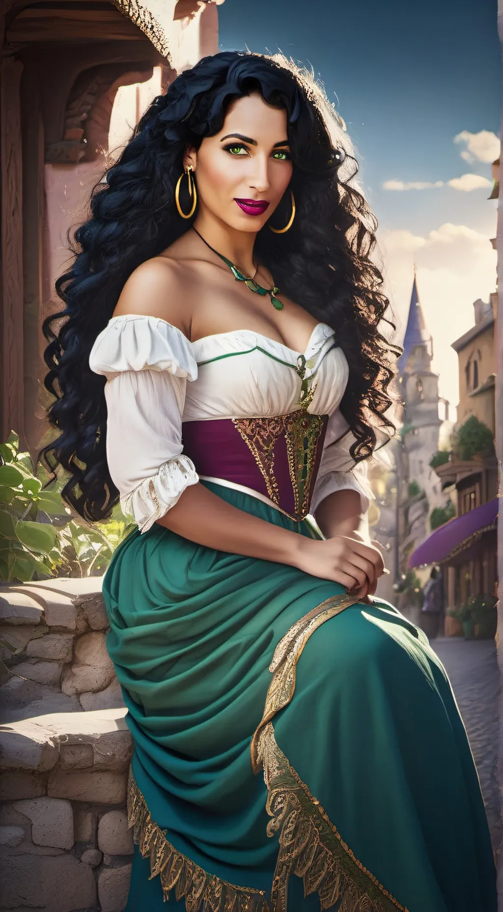 ai character: Esmeralda background