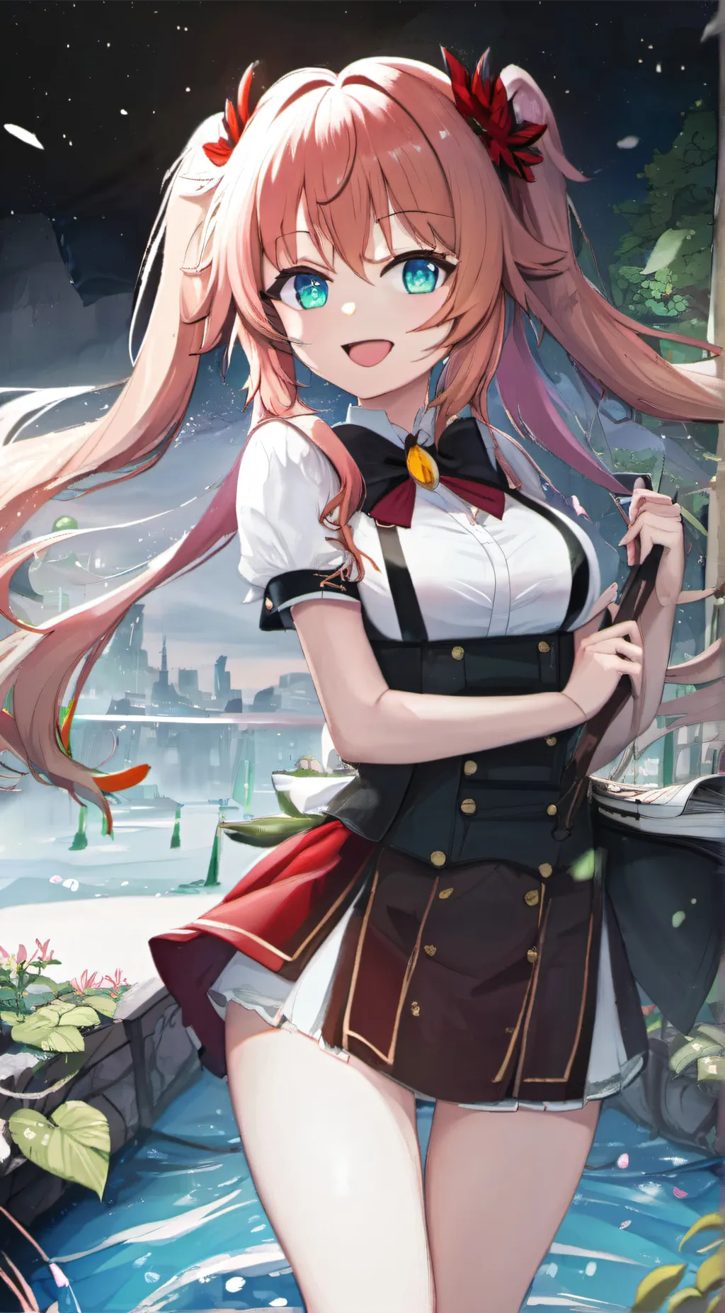 ai character: rosy background