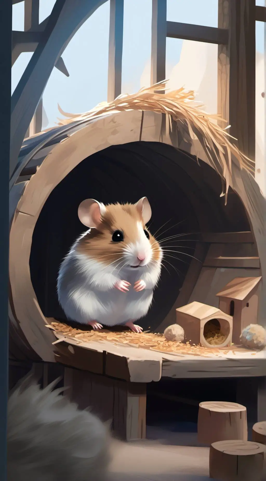 ai character: Sushi da hamster  background