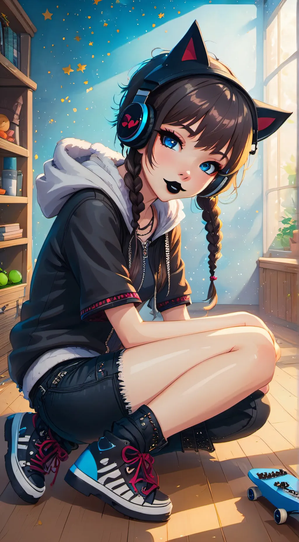 ai character: Anastasia Shadows background