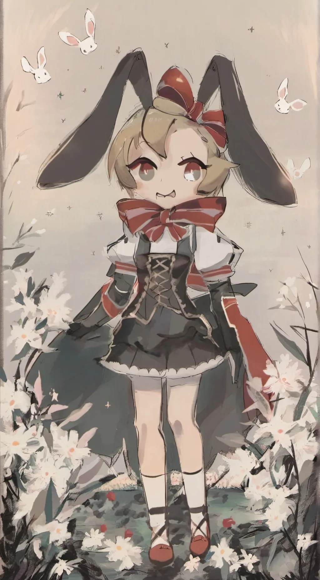 ai character: Wefoxma_bunny background