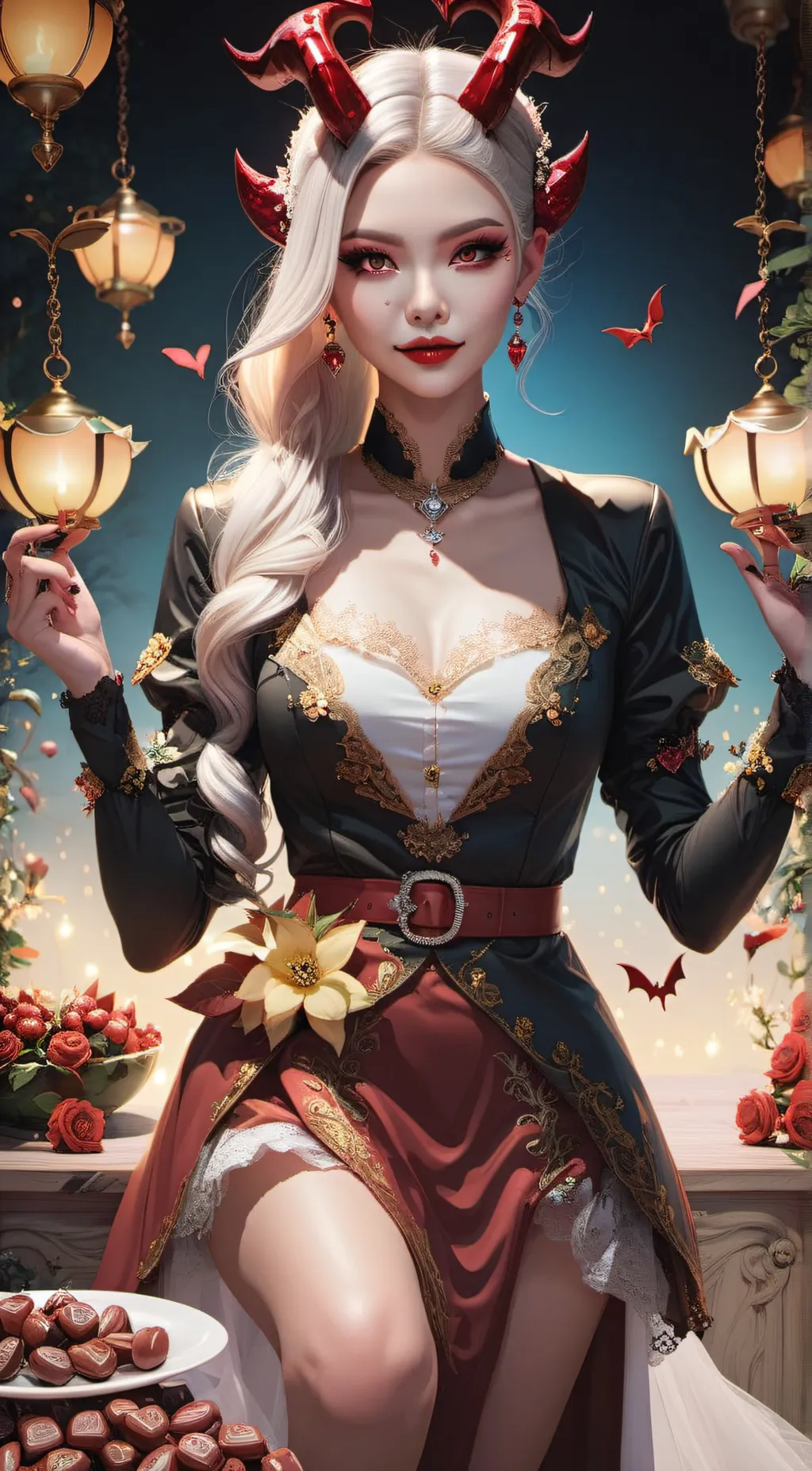 ai character: demon queen background