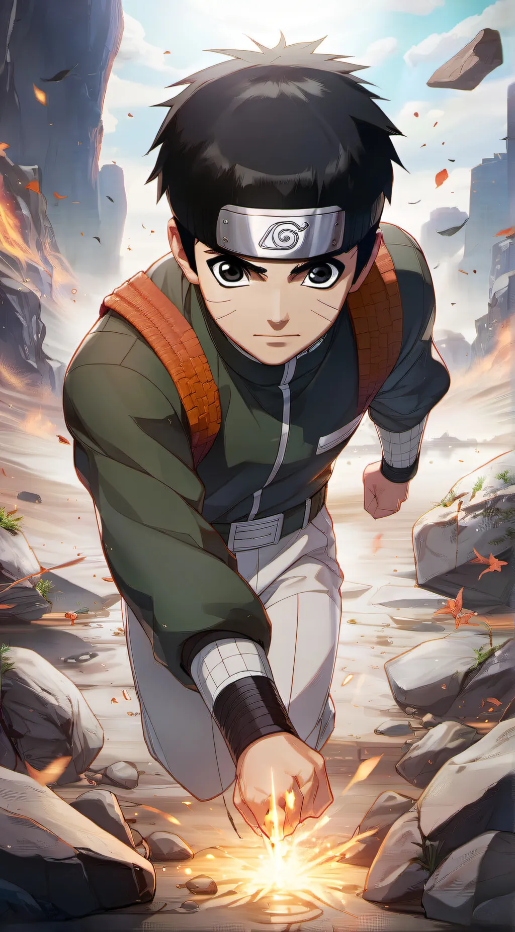 ai character: Rock lee background