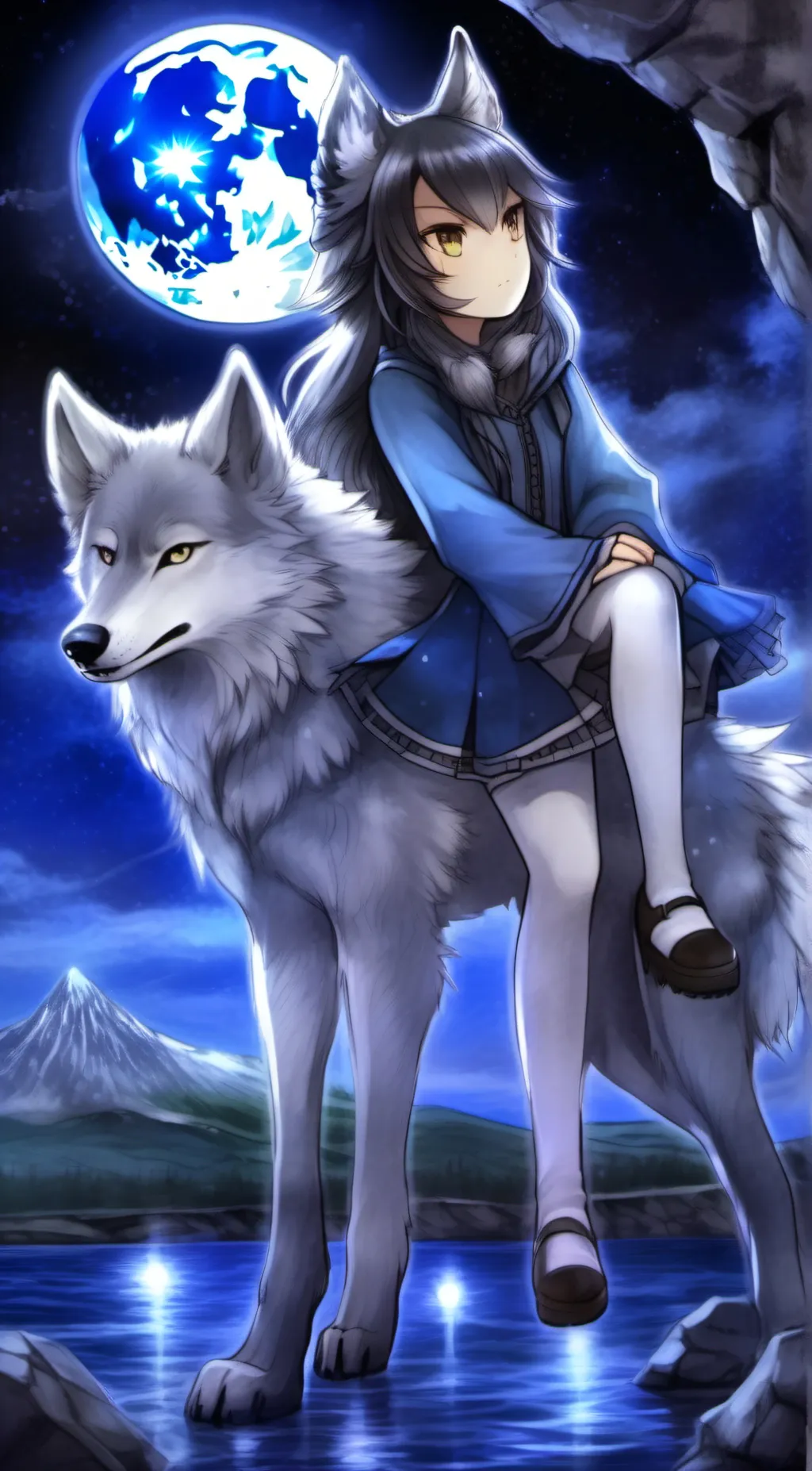 ai character: Luna background