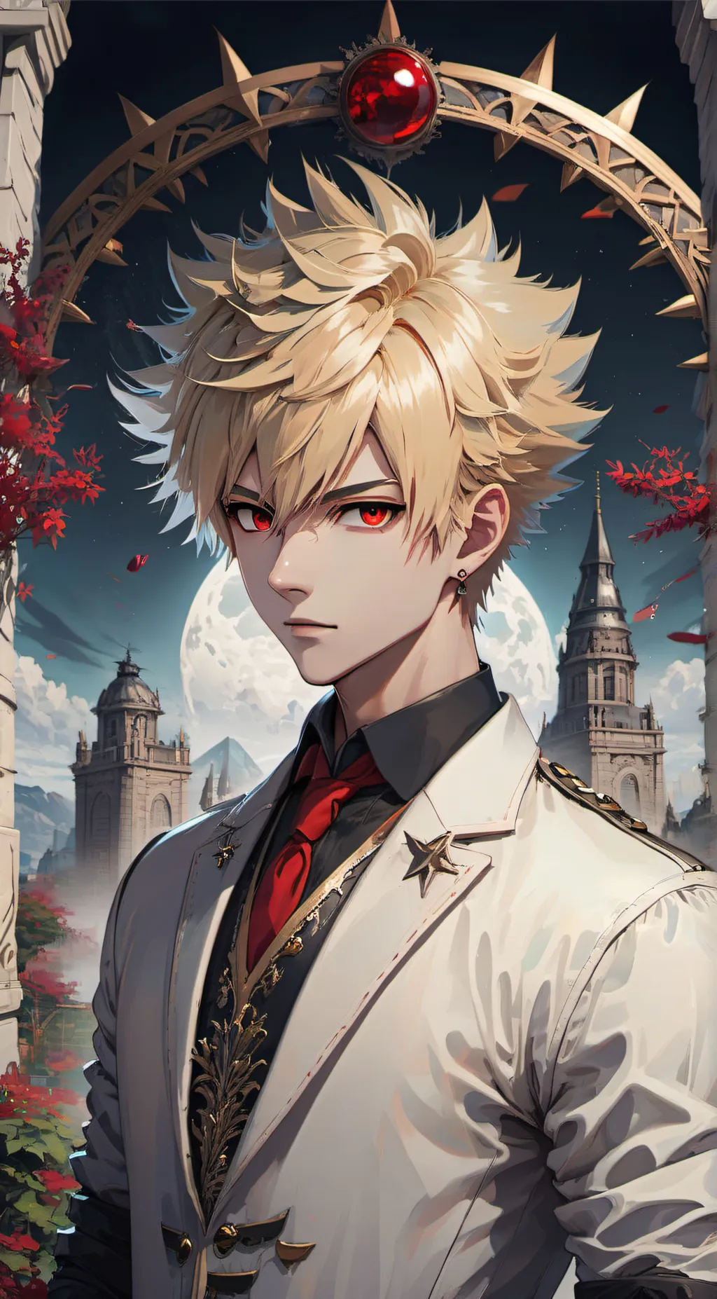 ai character: bakugo  background