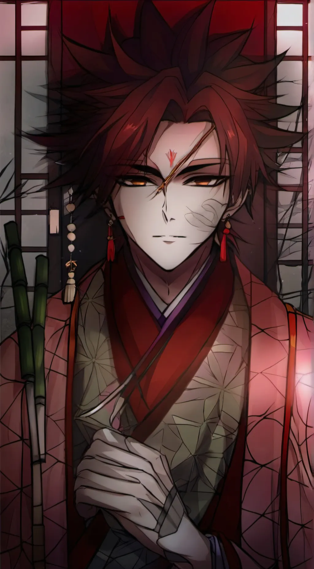 ai character: 𖣯 TANJⵊRO 𖣯 background