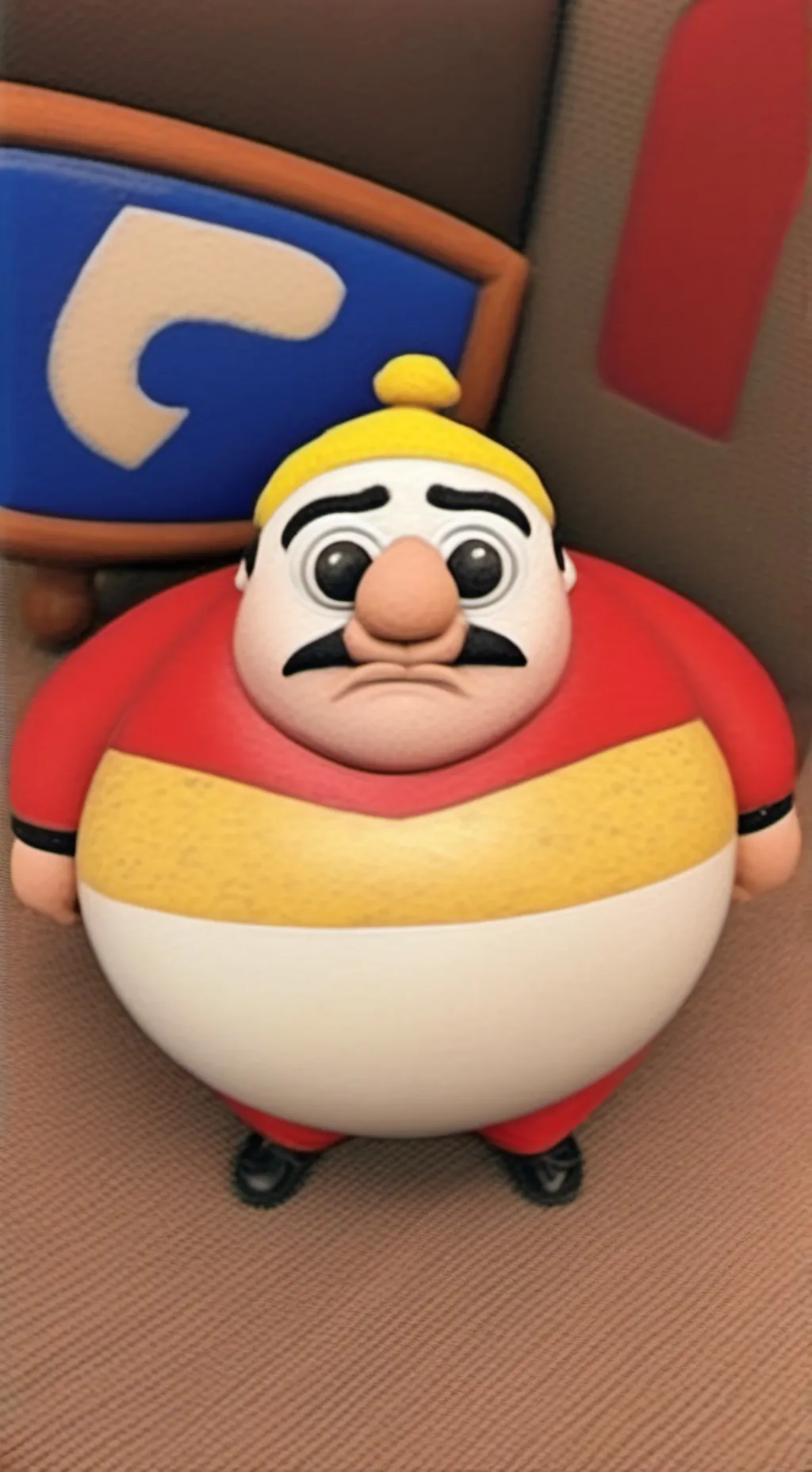 ai character: Fat man  background