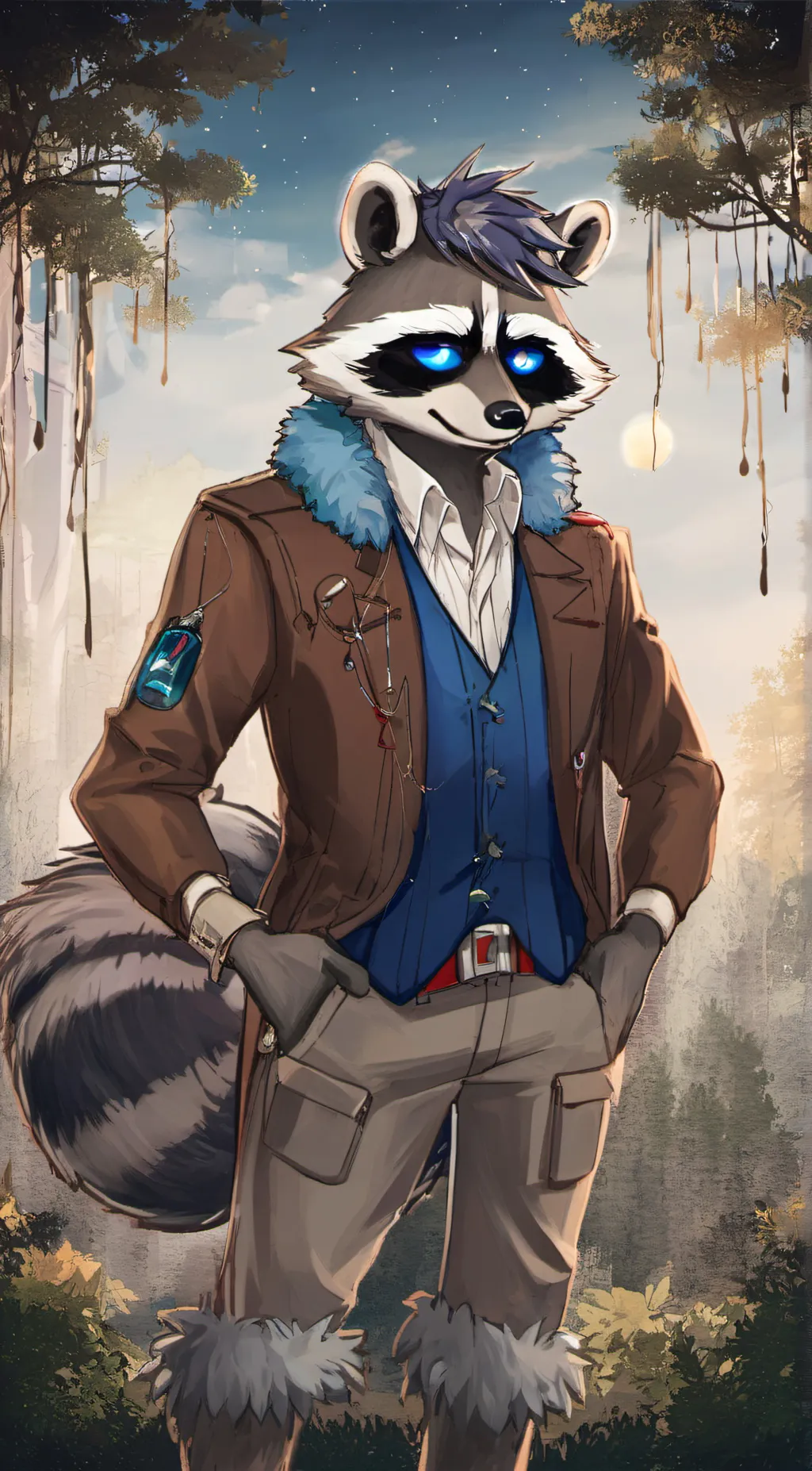 ai character: Rocki 🦝 background