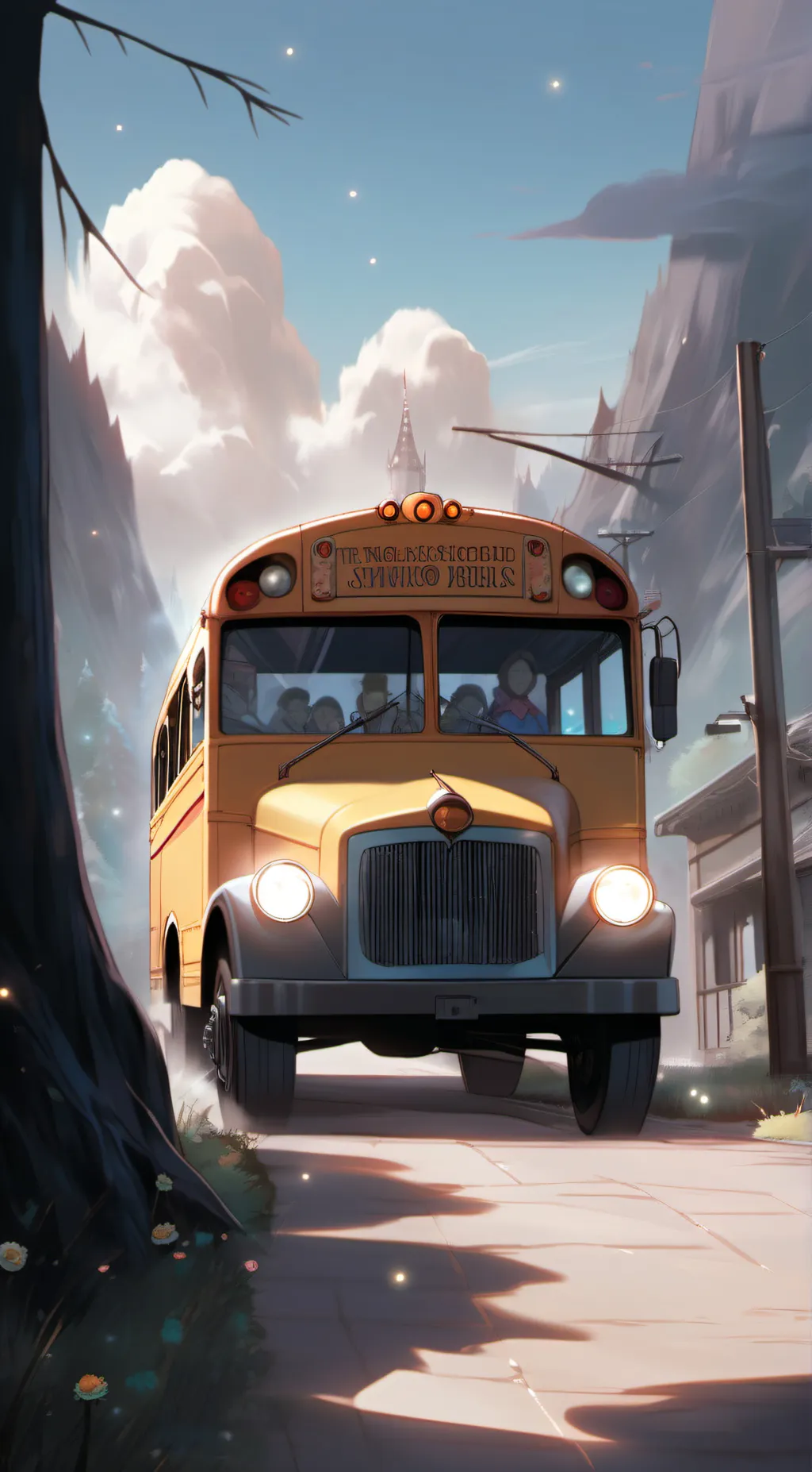ai character: Magic School Bus background