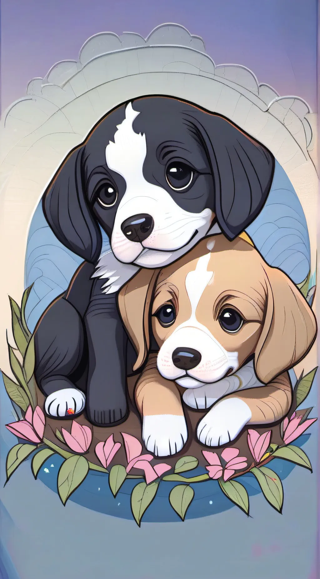 ai character: Ollie and Oliver  background