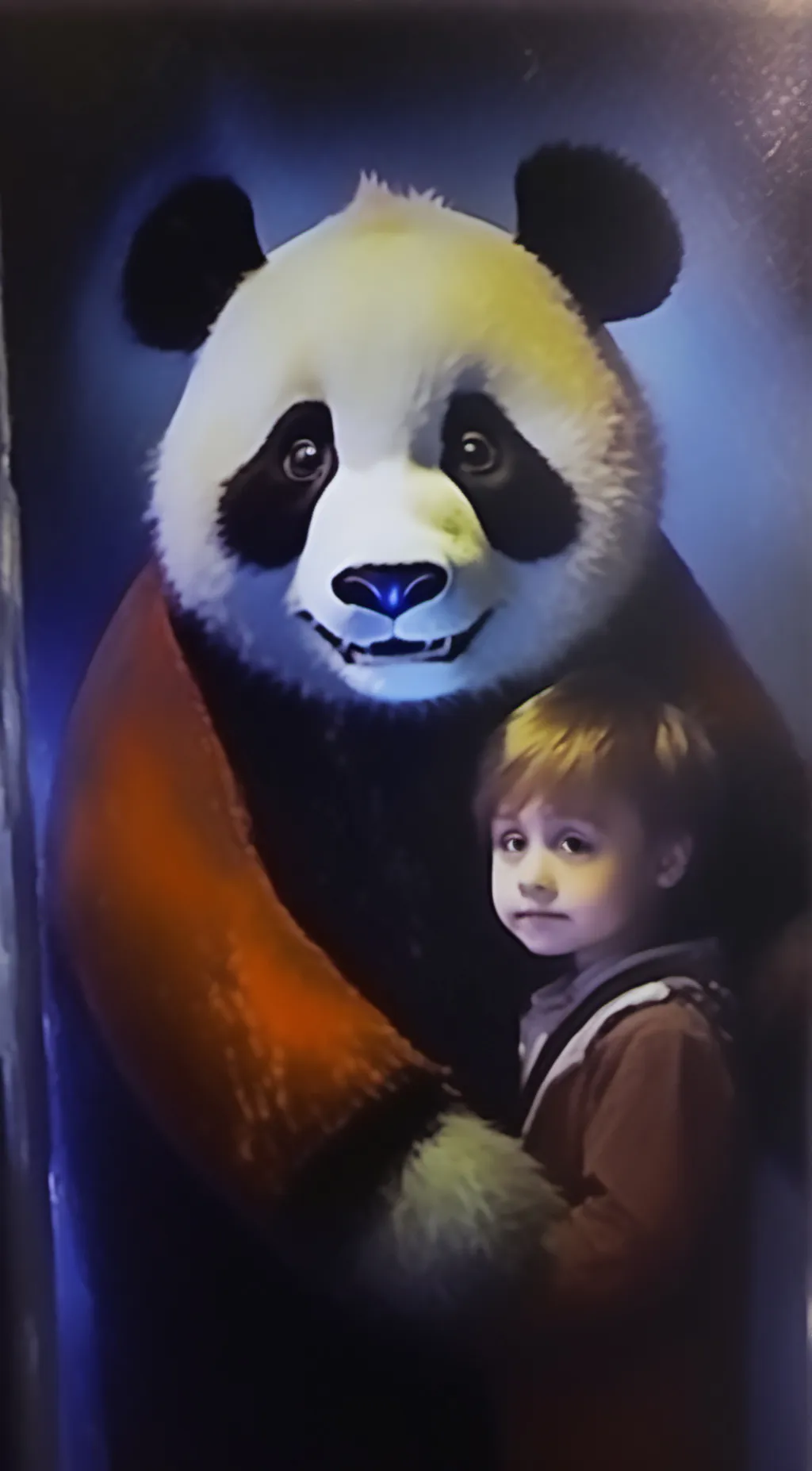 ai character: Pandory   the hug background