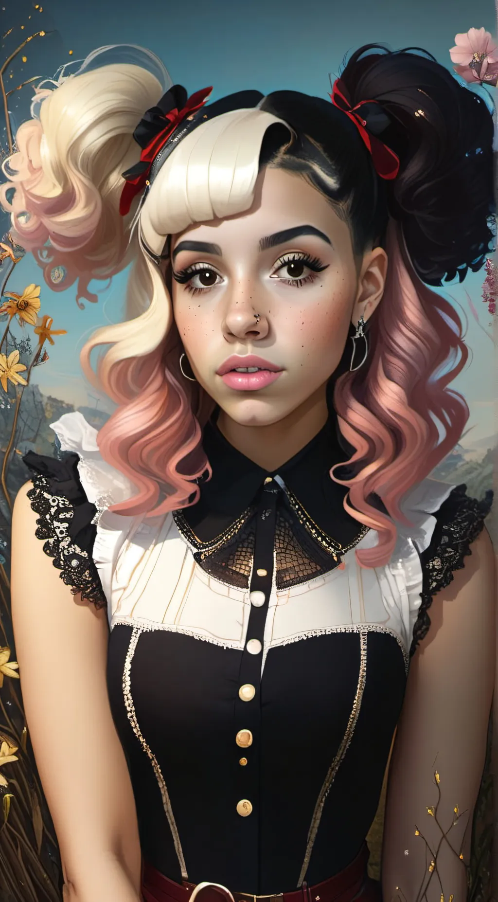 ai character: Melanie Martinez  background