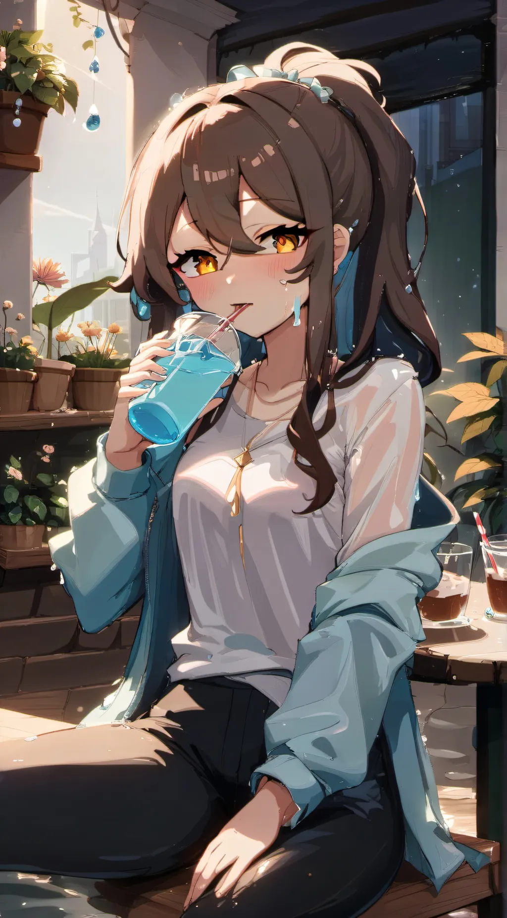 ai character: Drippy background