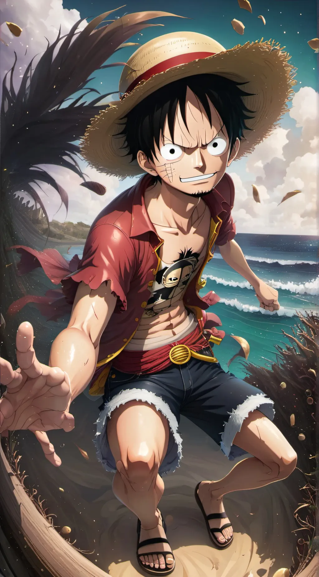 ai character: Luffy background