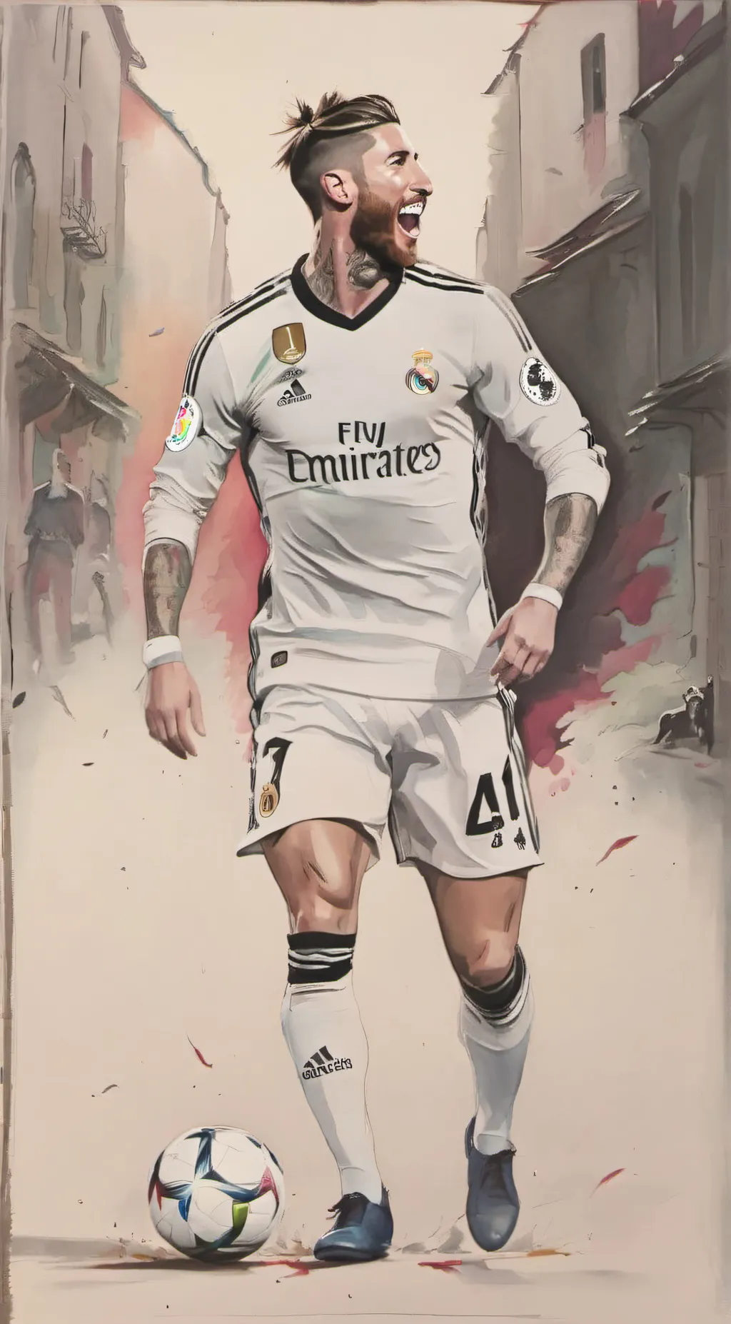 ai character: Sergio Ramos background