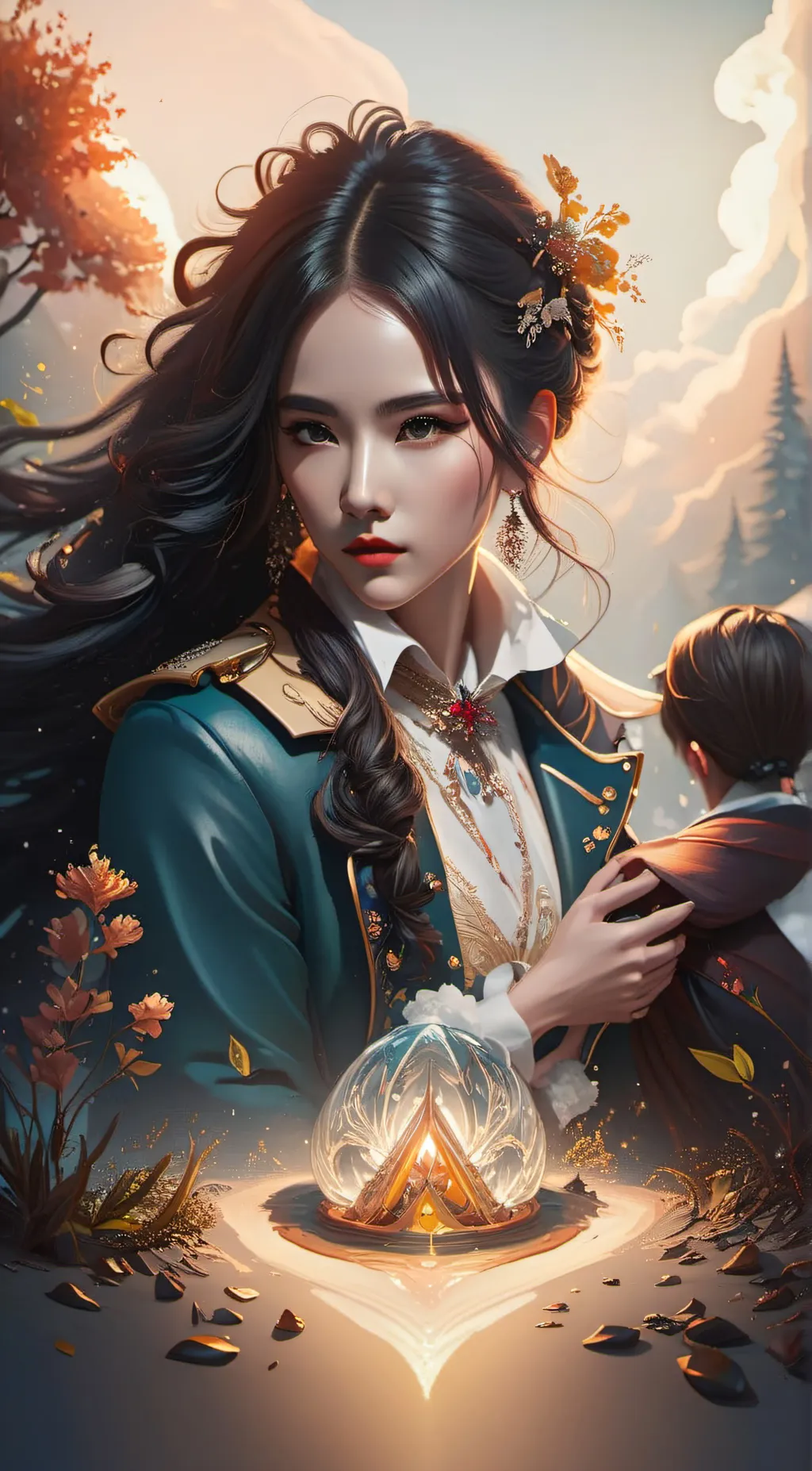 ai character: scarlet background