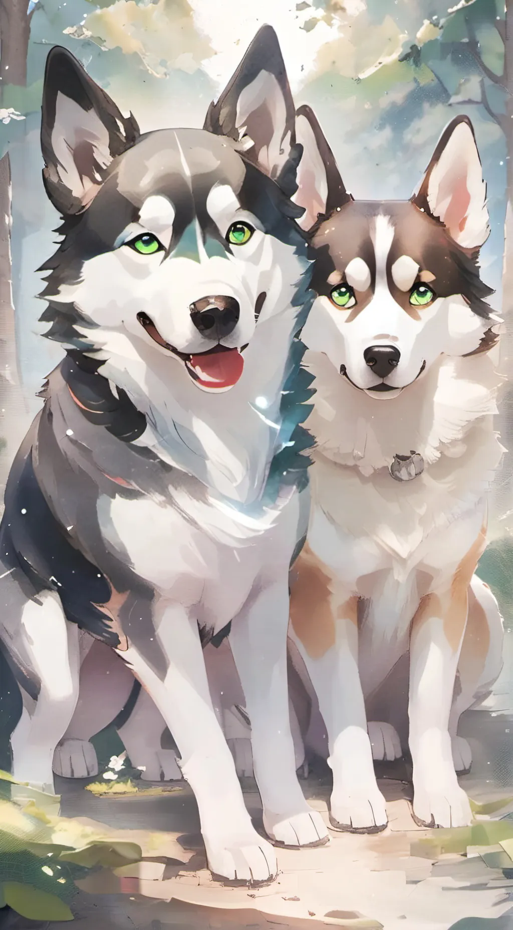 ai character: sardgo and makoto  background