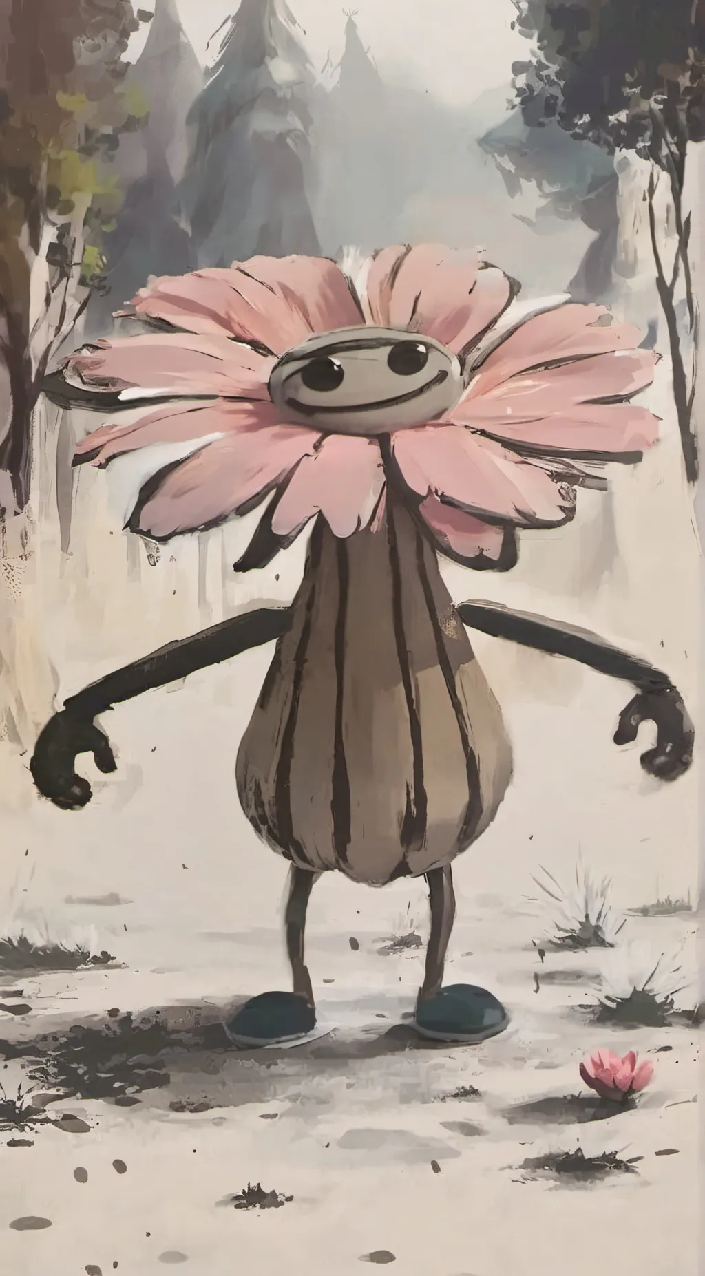 ai character: Flower bfb background