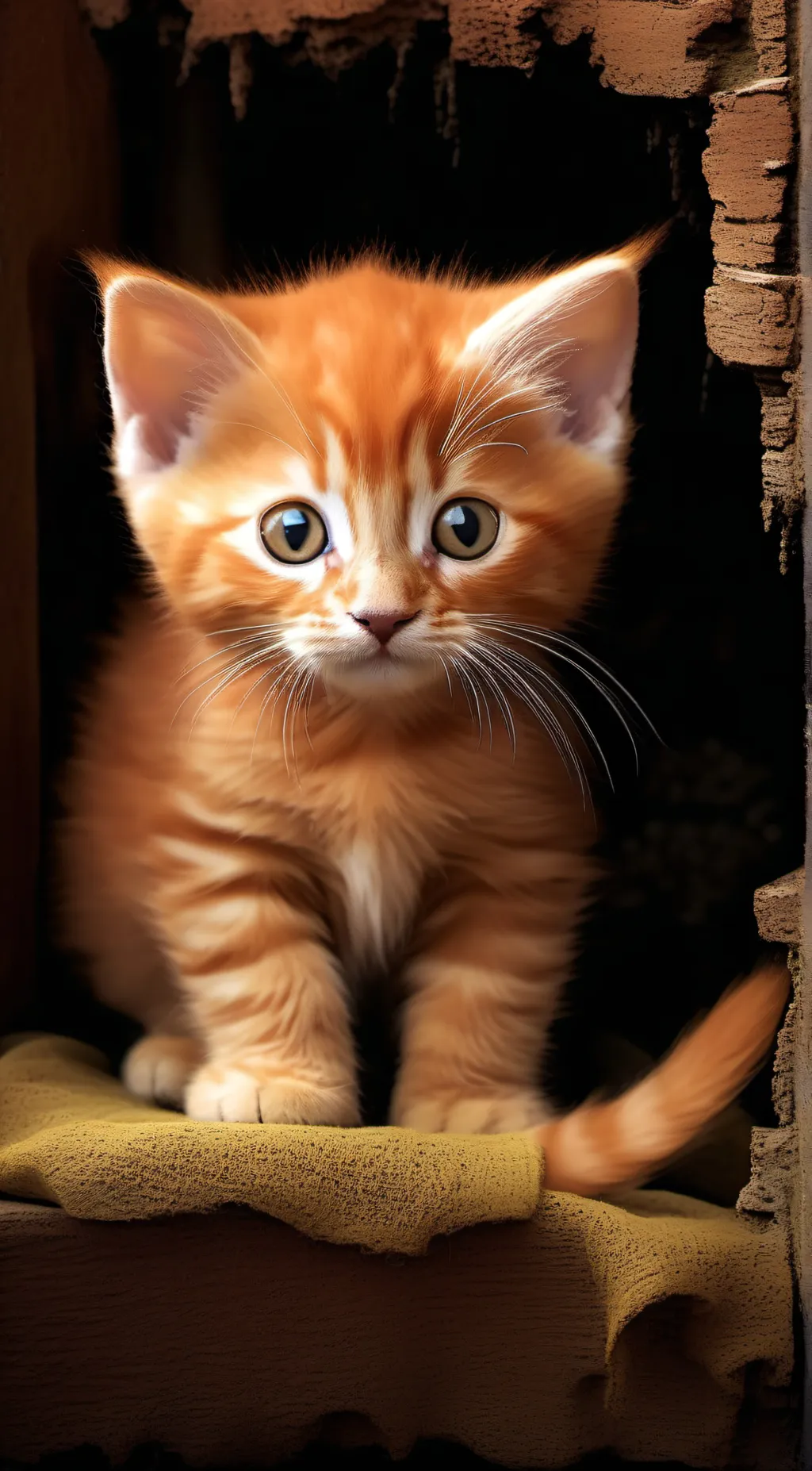 ai character: Ginger kitten background