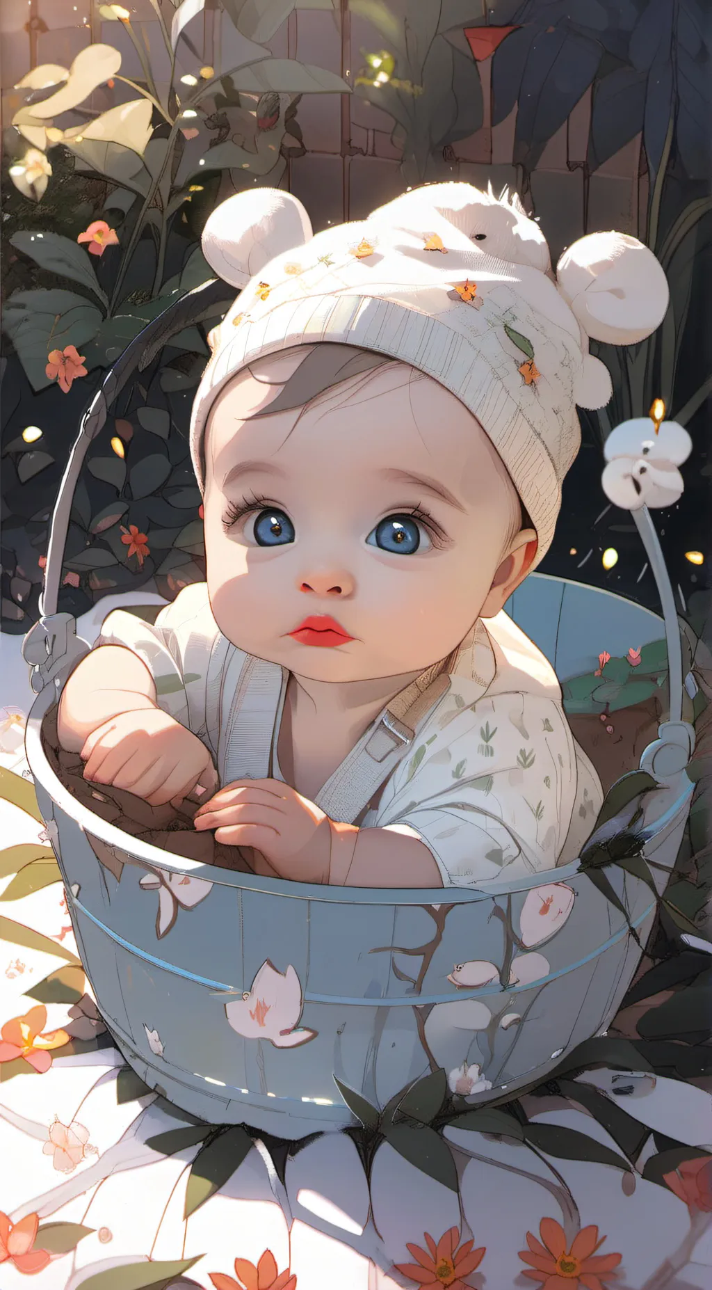 ai character: Autumn background