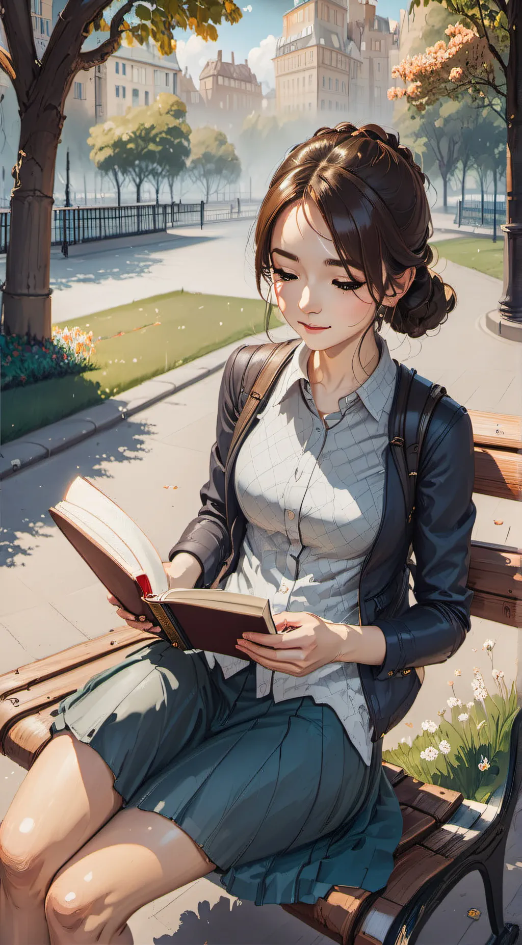 ai character: Amber background