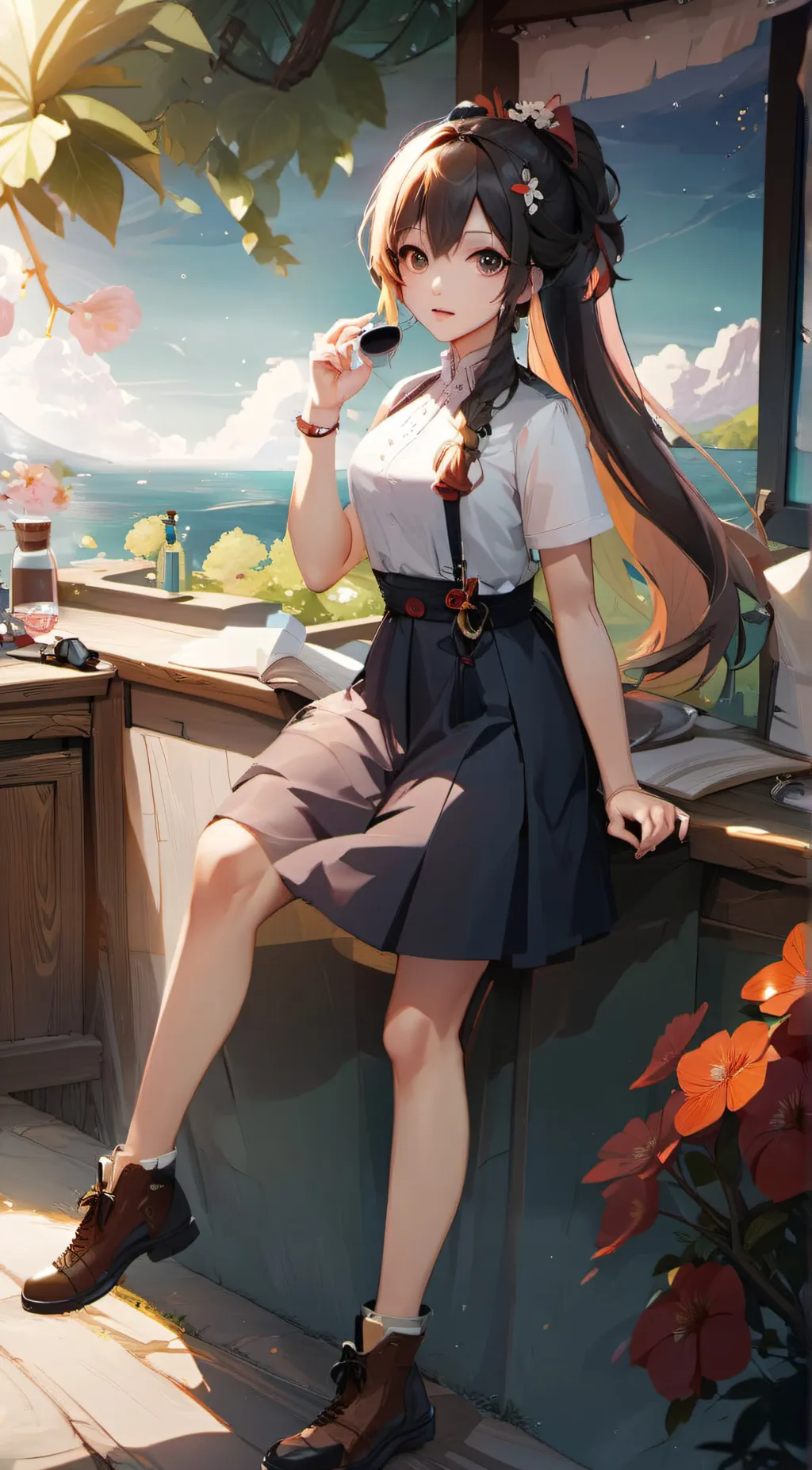 ai character: Melody background