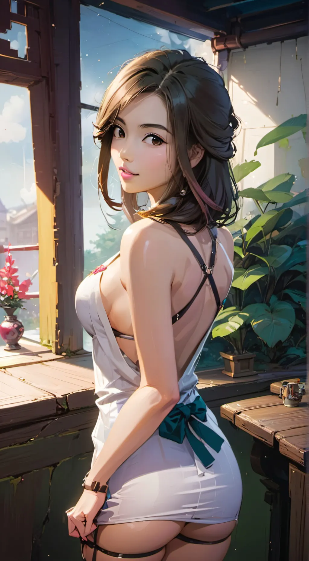 ai character: Sakura  background