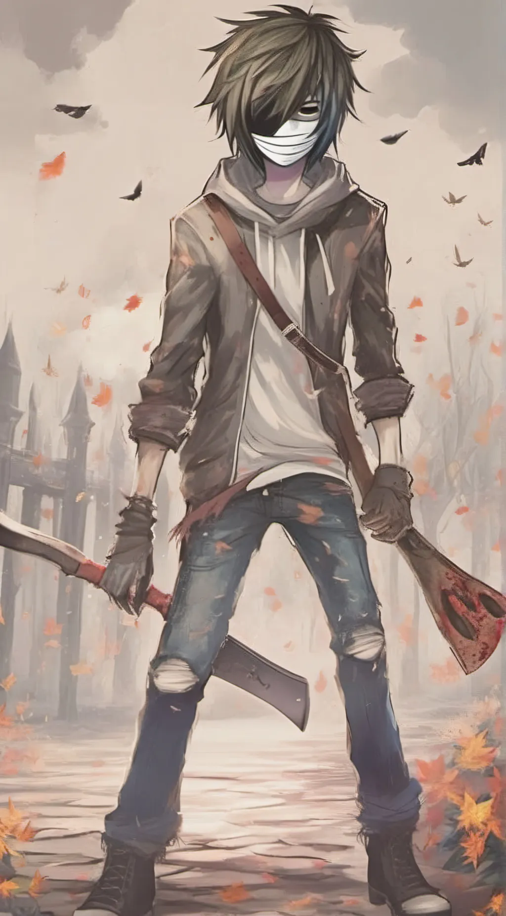 ai character: Ticci Toby background