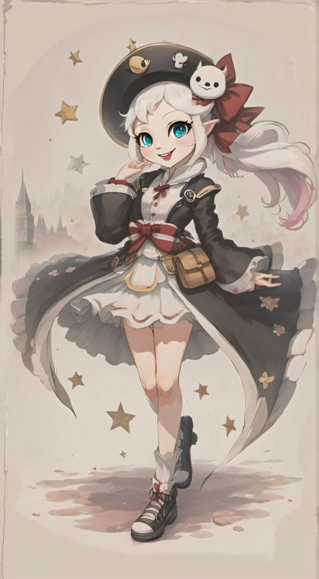 ai character: Hello Kitty. background