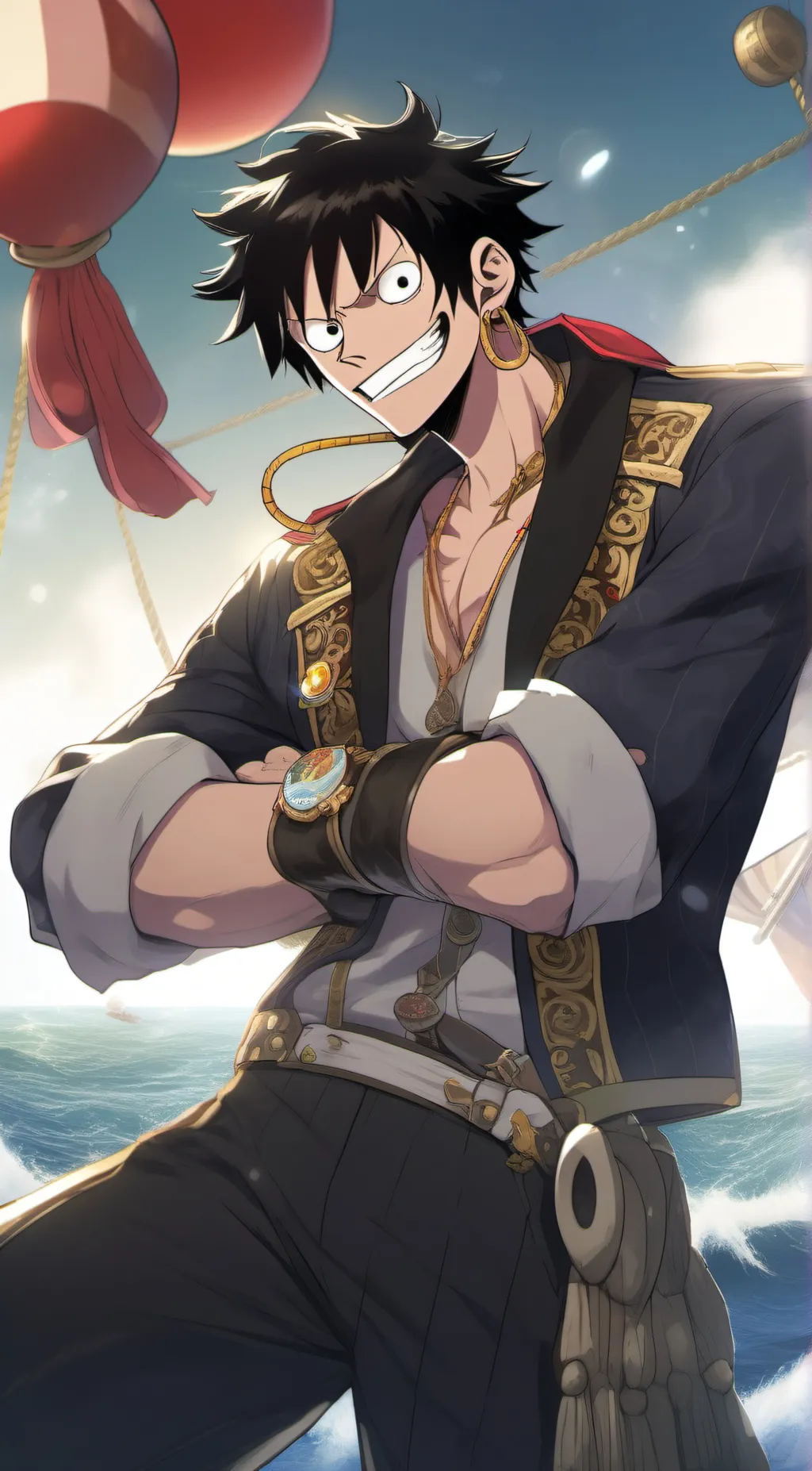 ai character: Luffy  background