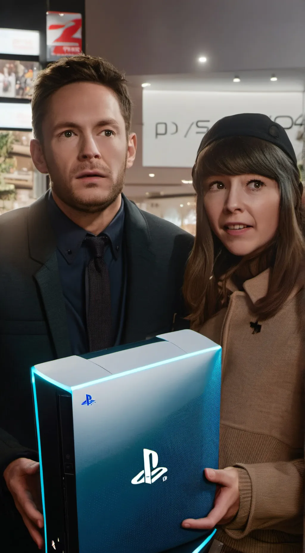 ai character: PlayStation 5  background