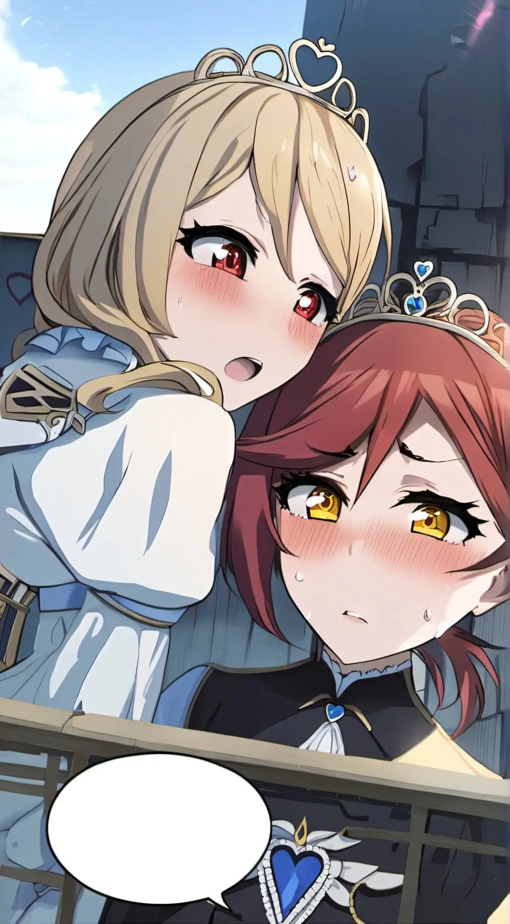 ai character: Ruby and Claire  background