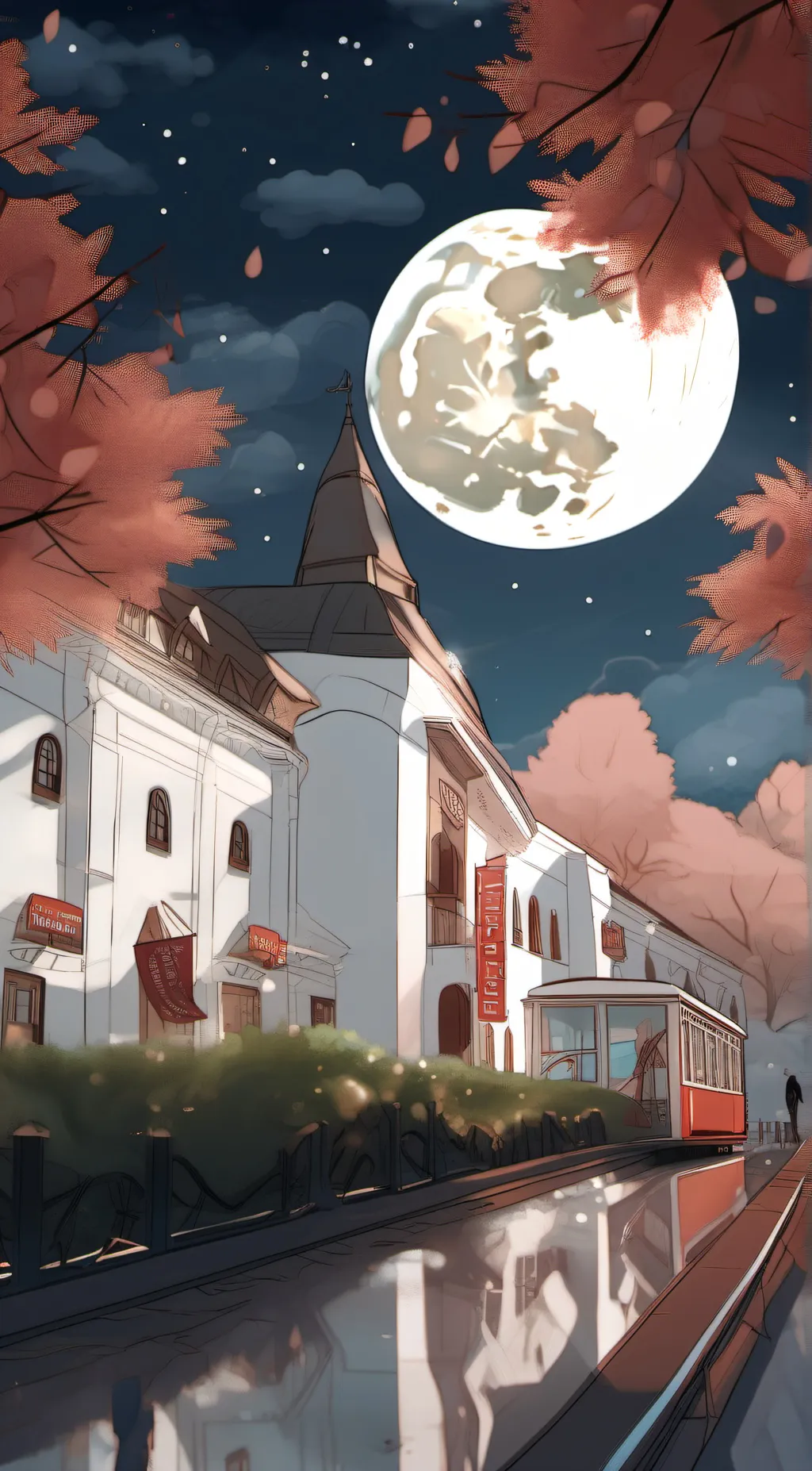 ai character: a castle background