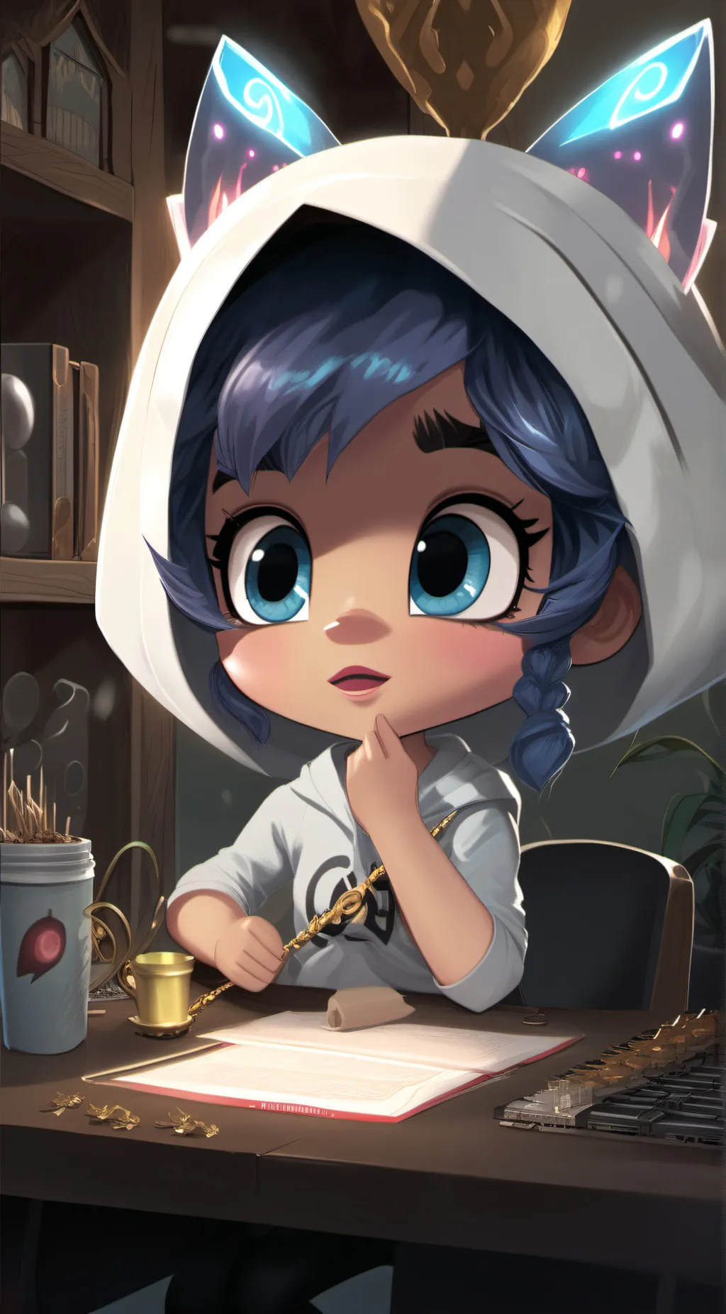 ai character: Luna background