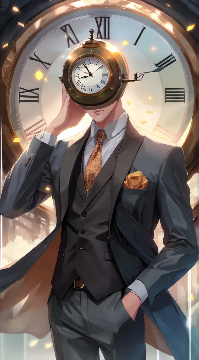 ai character: Clock Man background