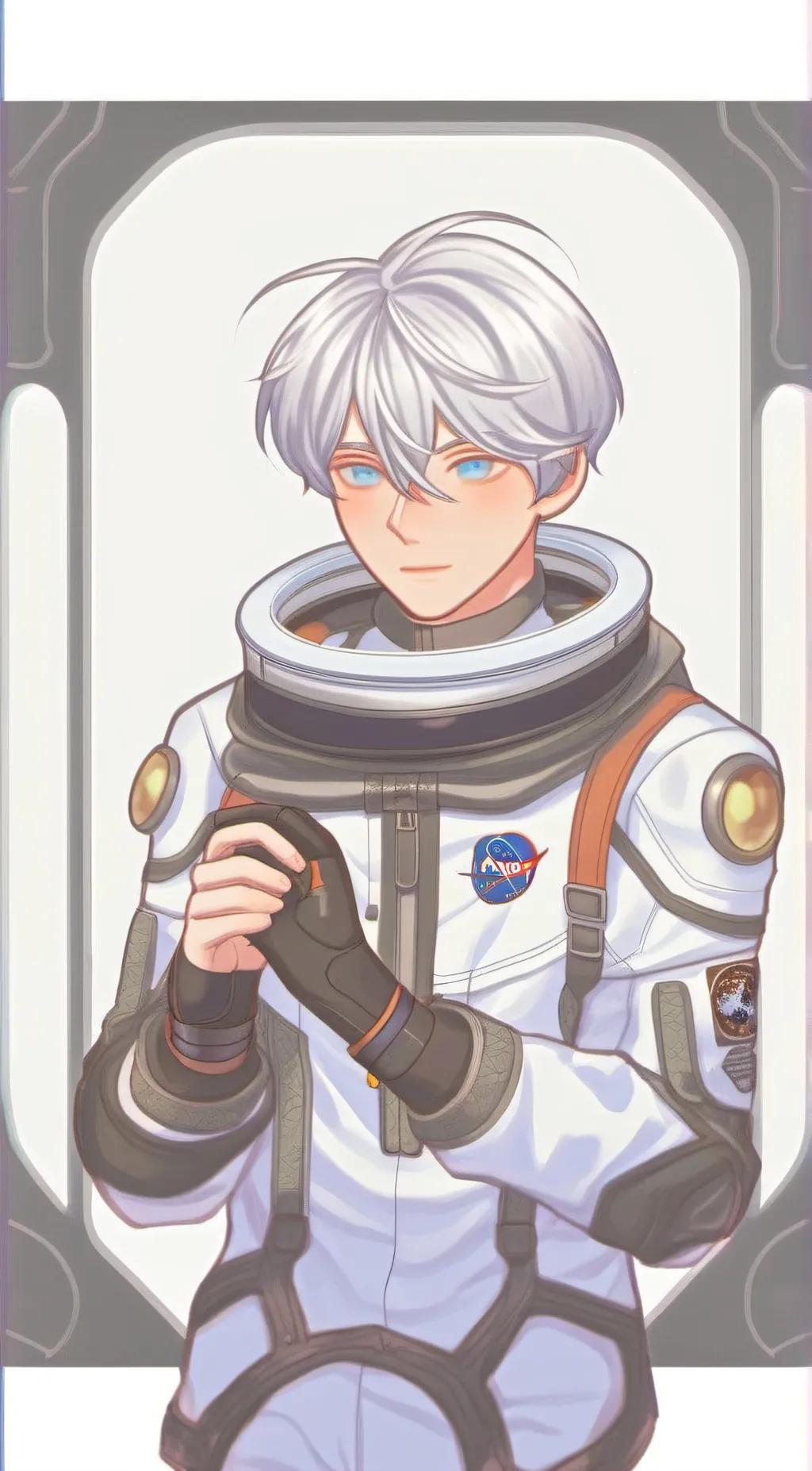 ai character: white amongus background