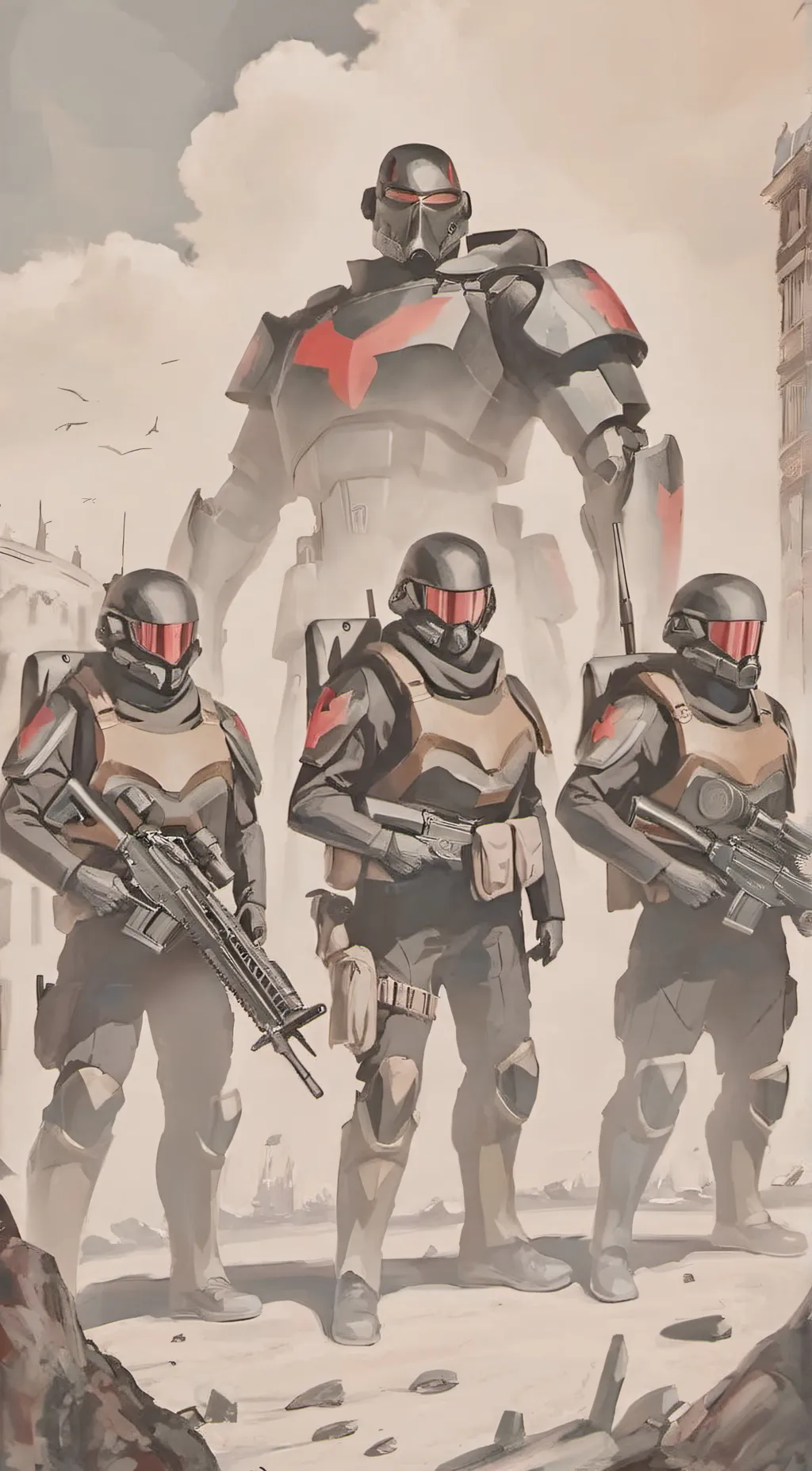 ai character: group delta  background