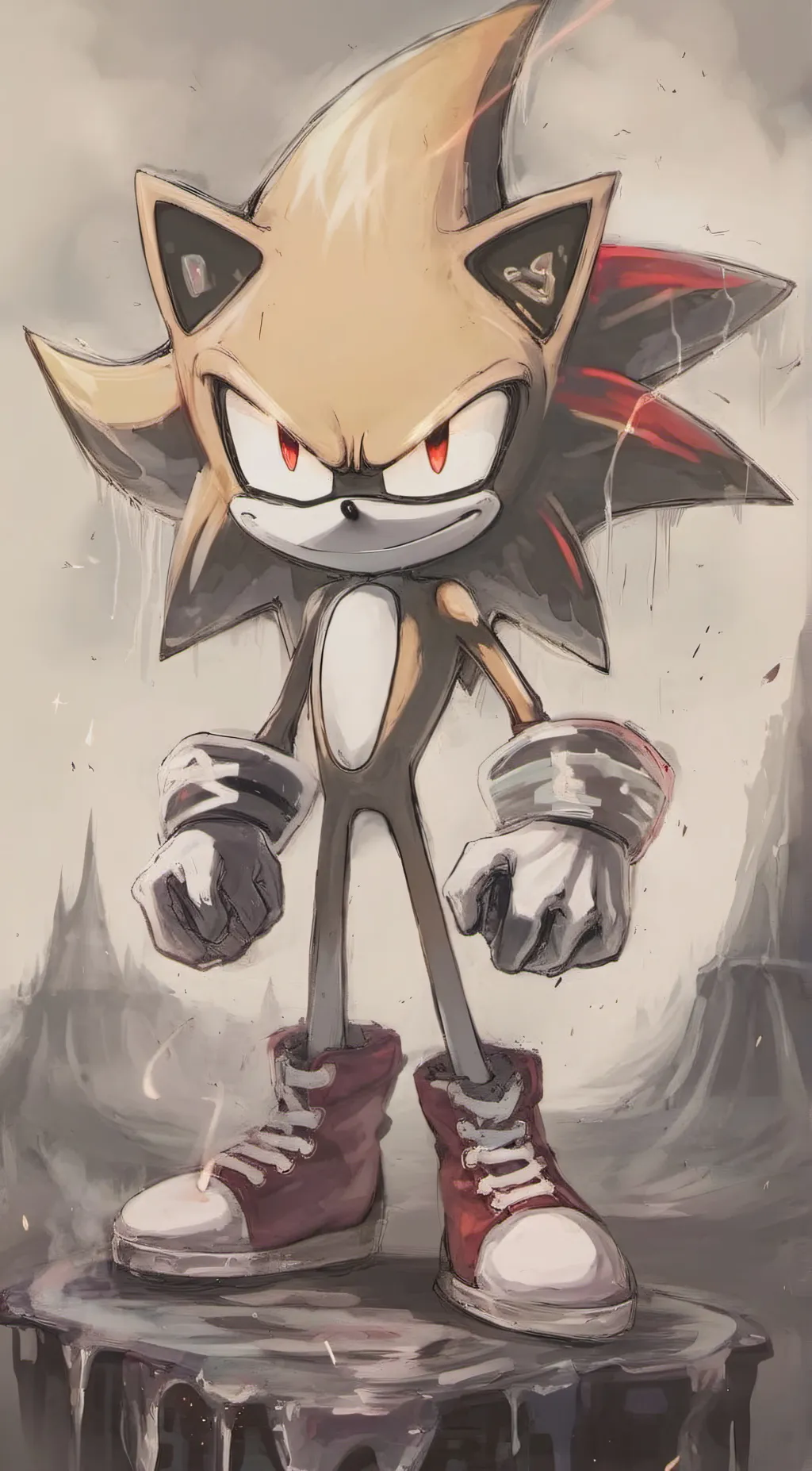 ai character: ♡fleetway sonic♡ background