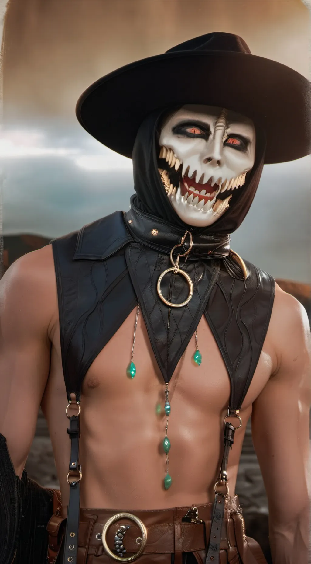 ai character: Cowboy Moondrop background