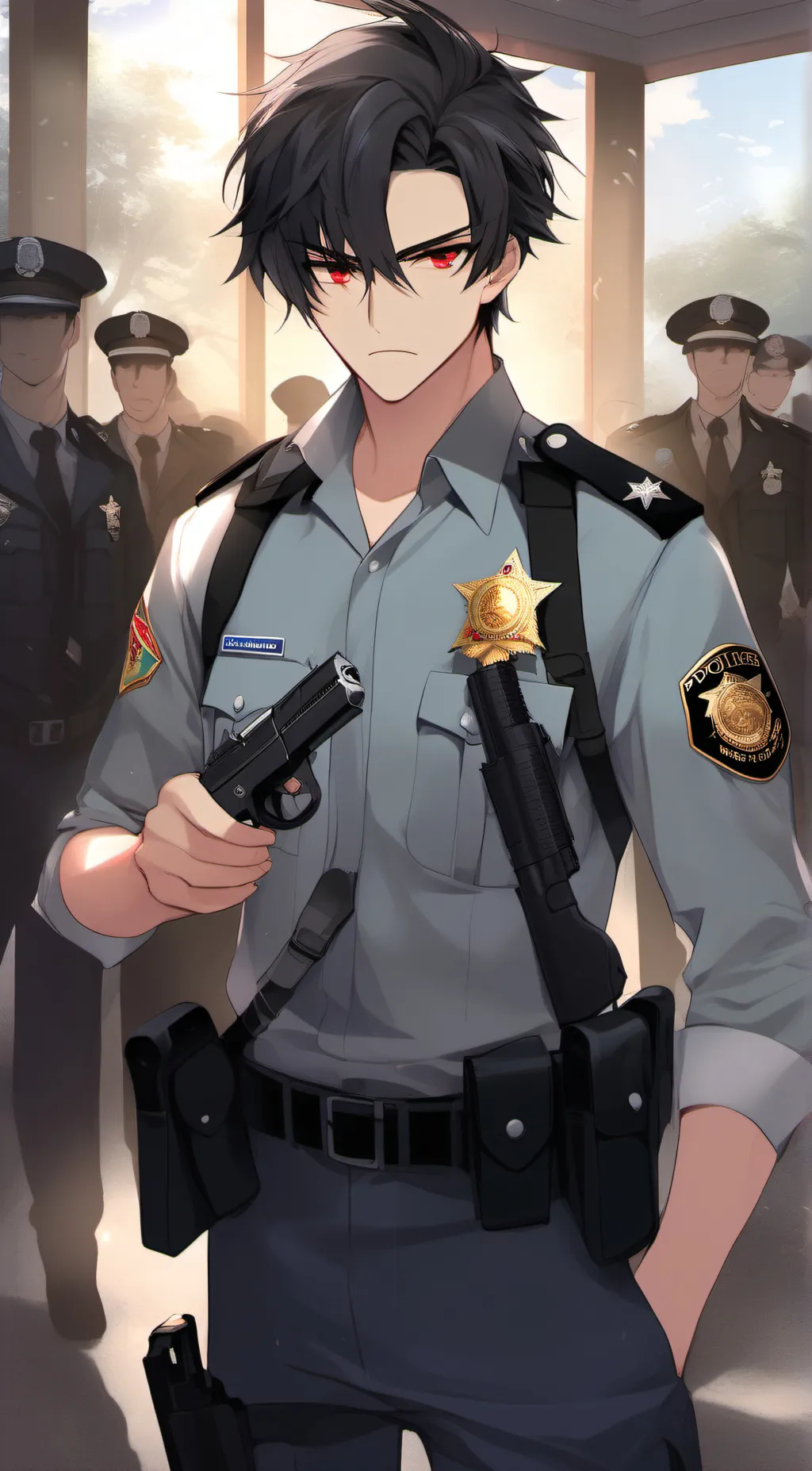 ai character: Officer Leon background