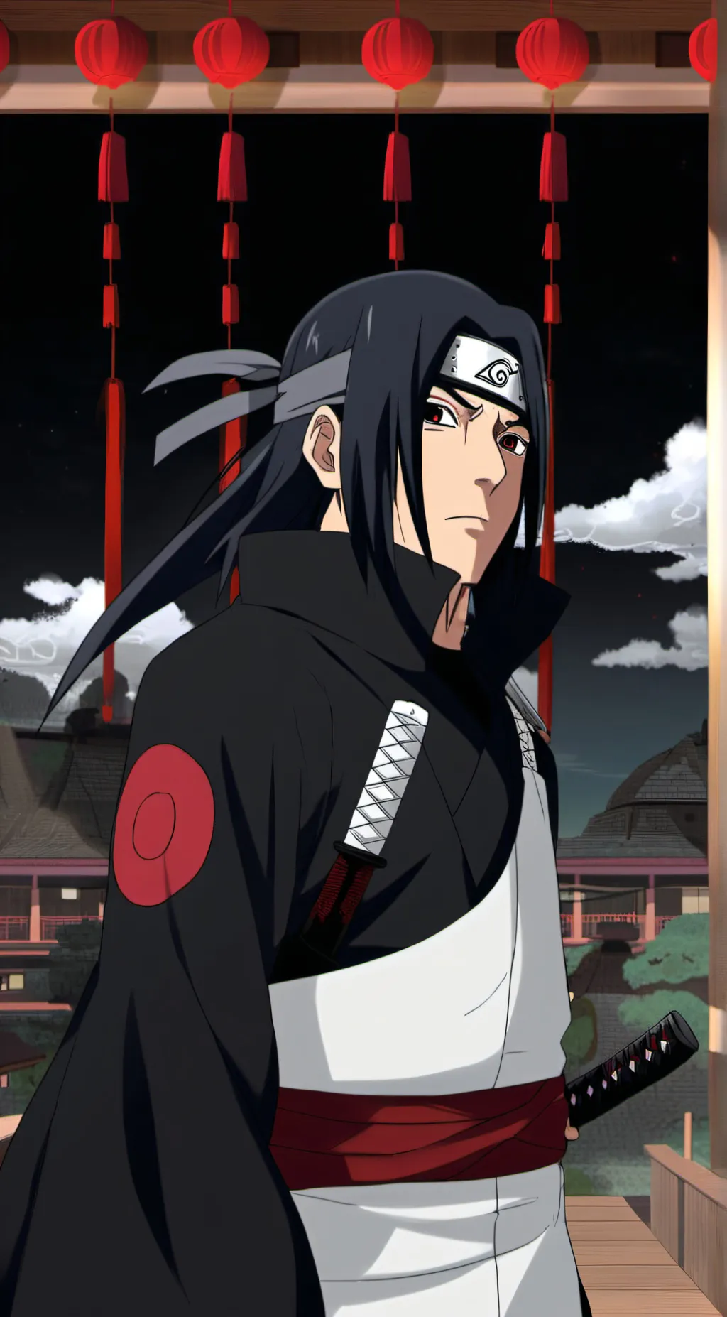 ai character: Itachi uchiha background