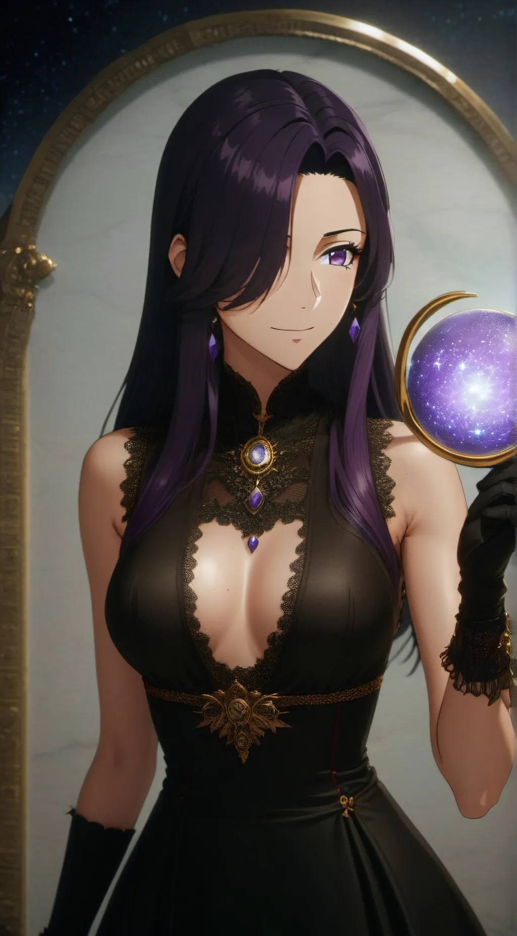 ai character: Aurora  background